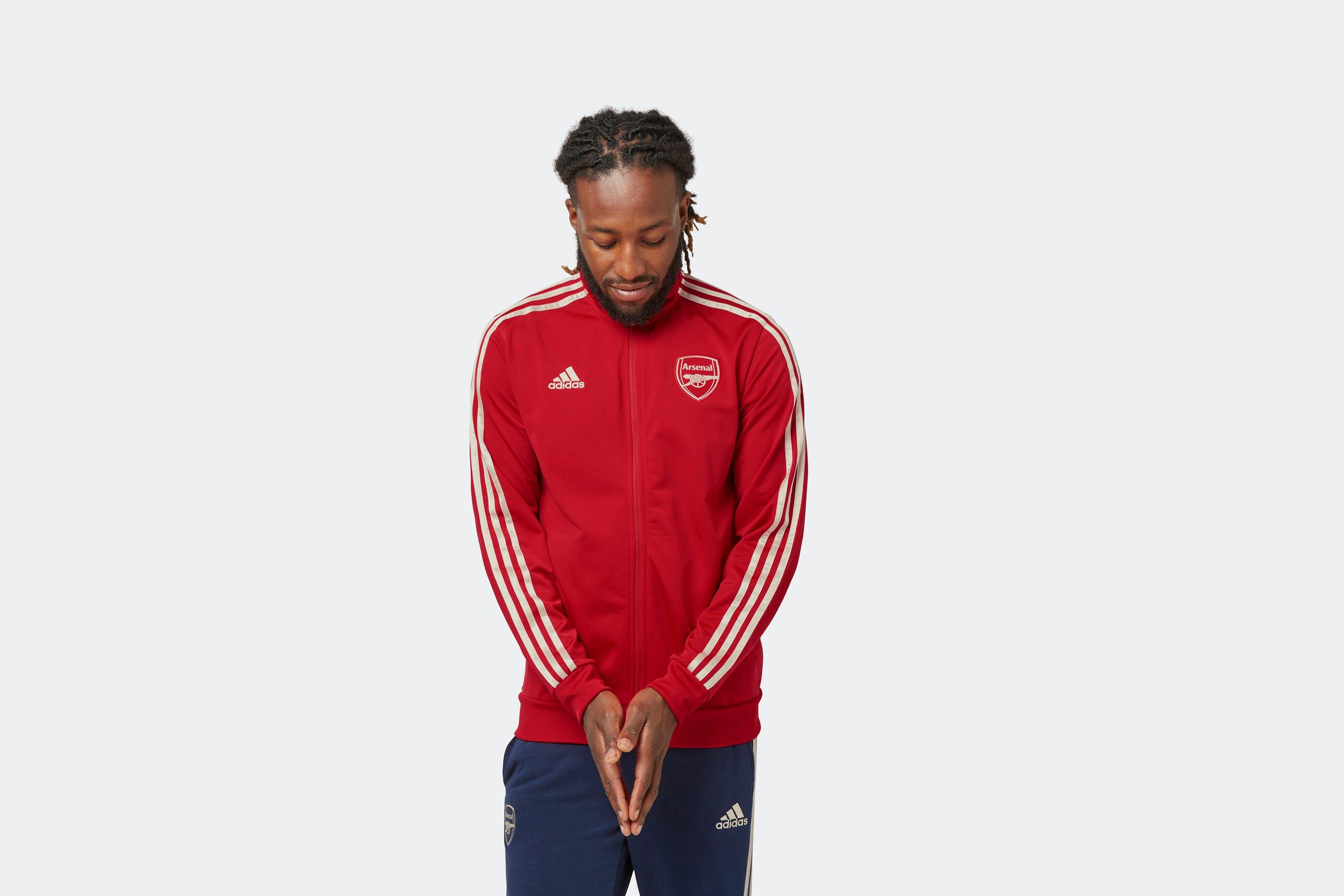 Adidas track hotsell suit red