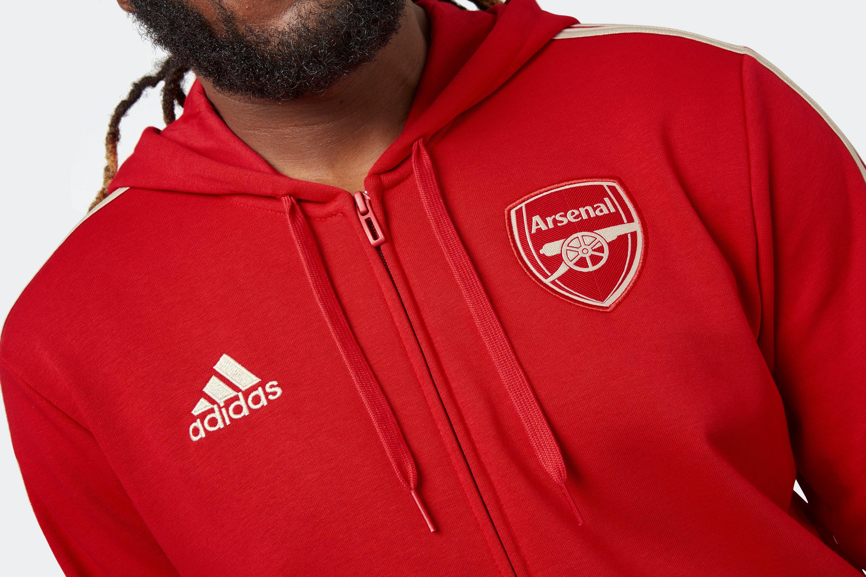 Arsenal red discount and white hoodie