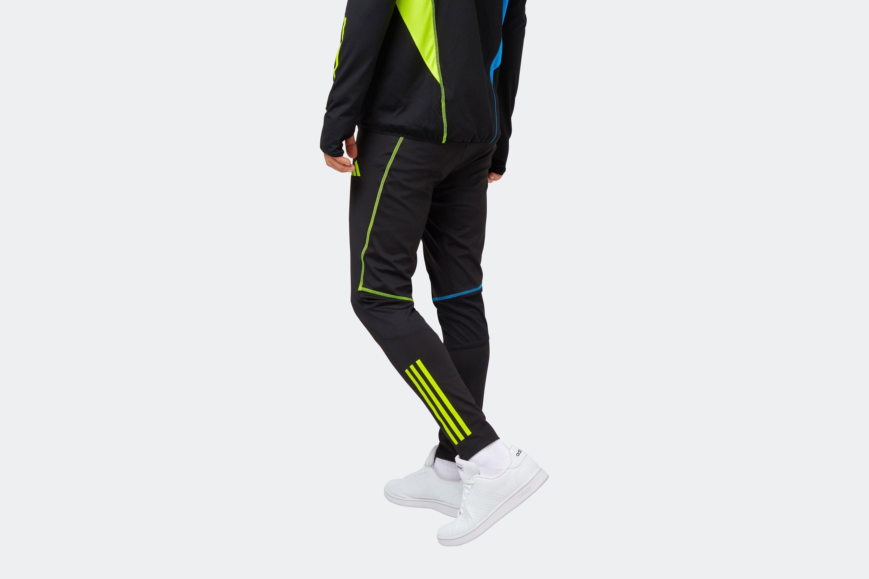 Lime green and hot sale black adidas pants