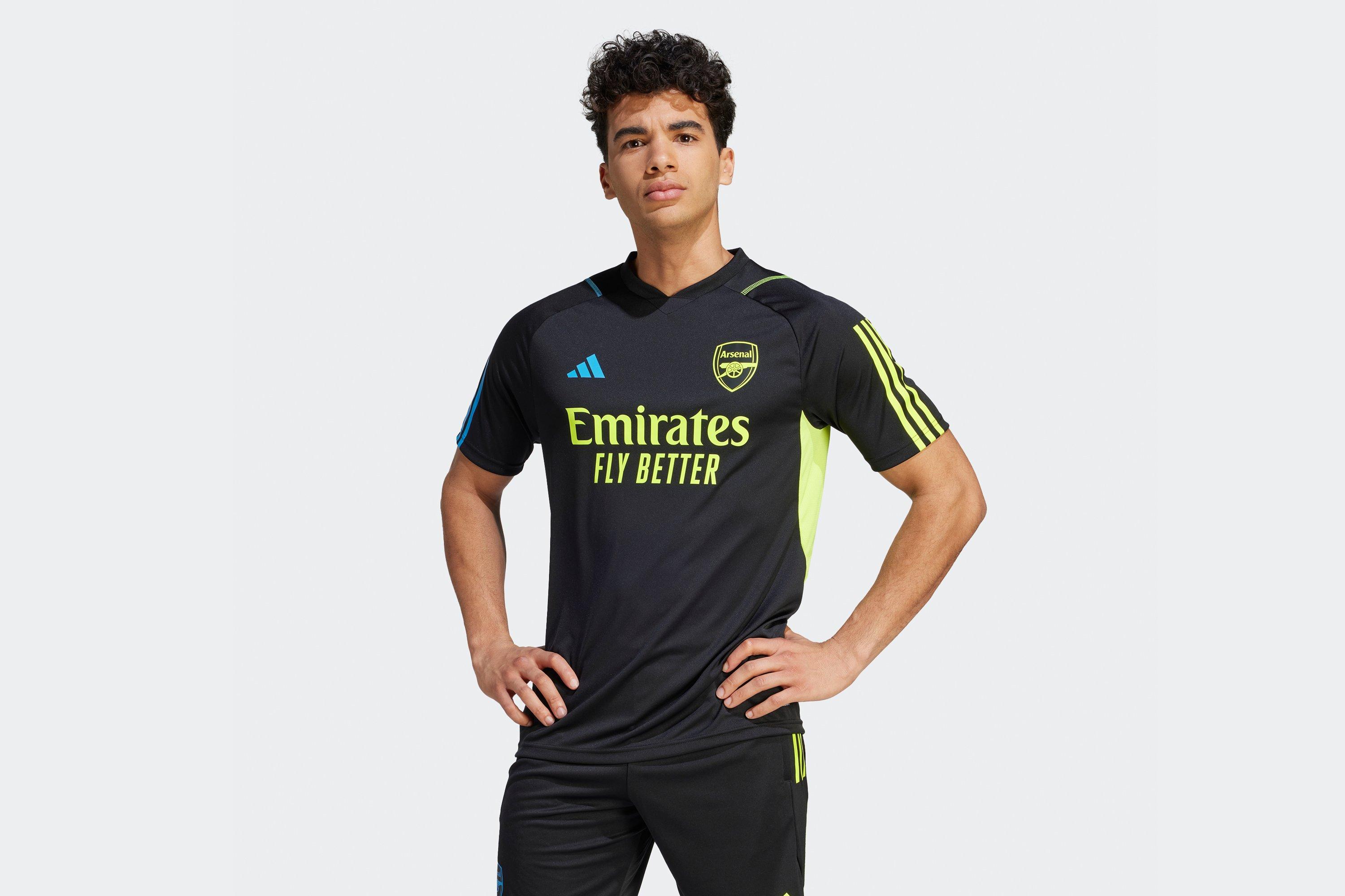 arsenal black training top