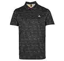 Arsenal adidas Golf Stripe Black Zip Polo Shirt