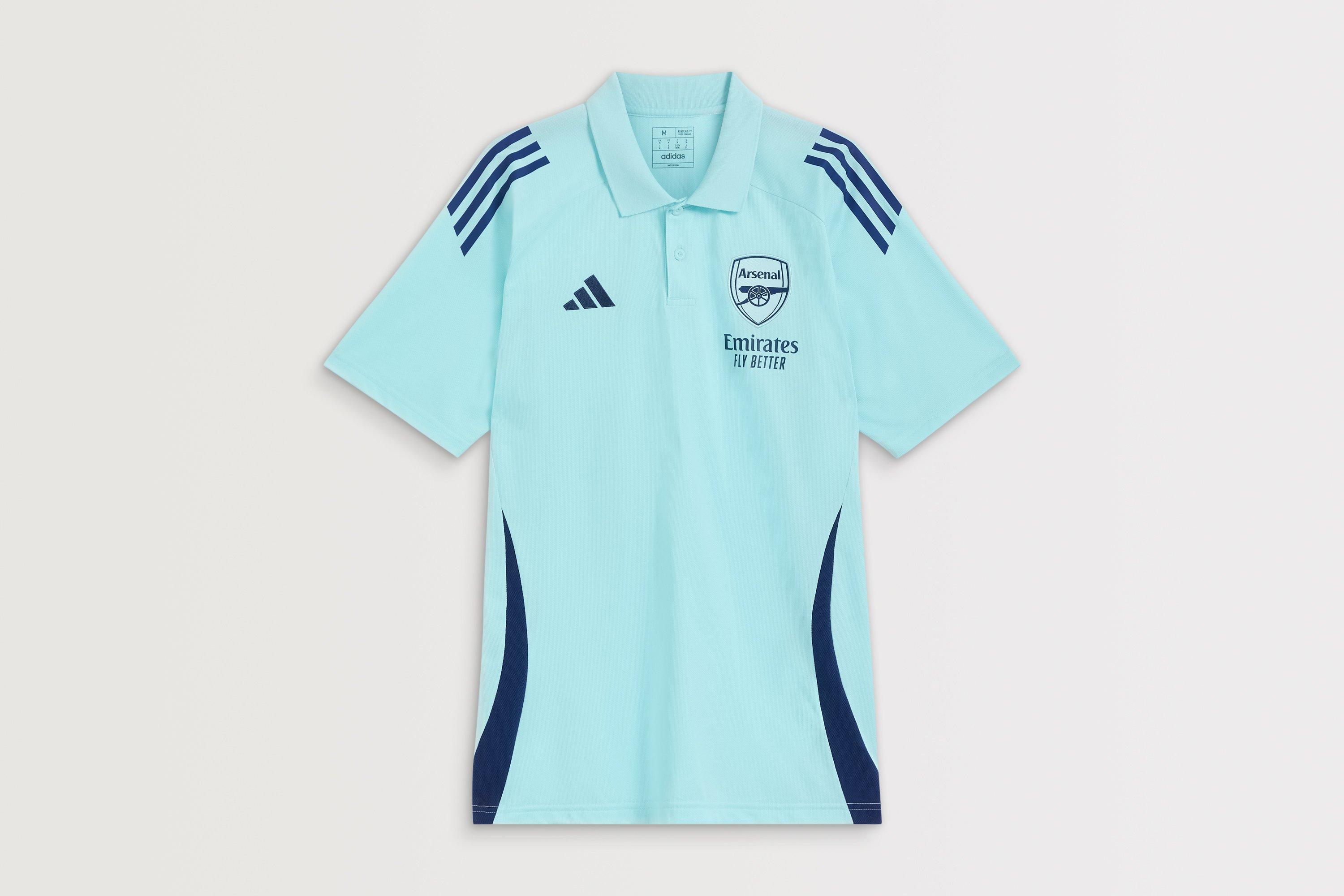 Arsenal adidas 24 25 Light Blue Polo Shirt