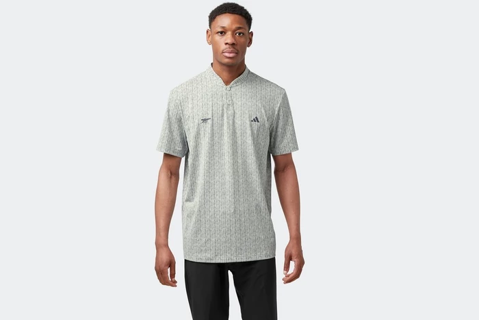 Arsenal adidas Golf Vertical Striped Polo Shirt