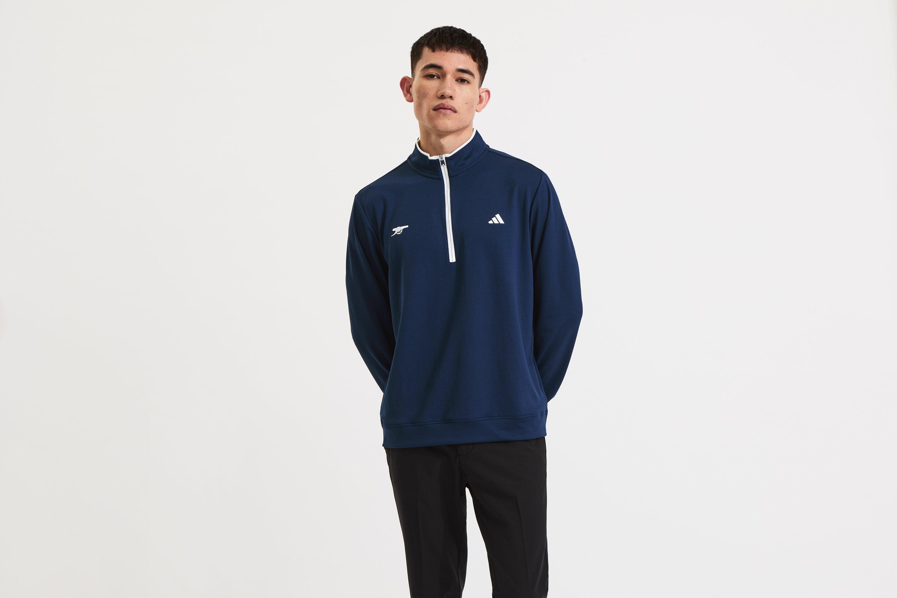 Arsenal adidas Golf Lightweight Navy 1/2 Zip Top