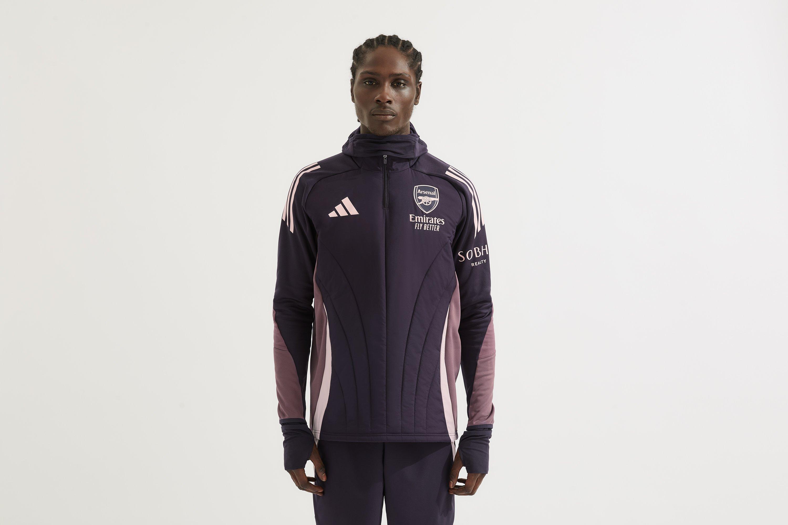 Arsenal adidas 24/25 Aurora Black Pro Training Warm Top