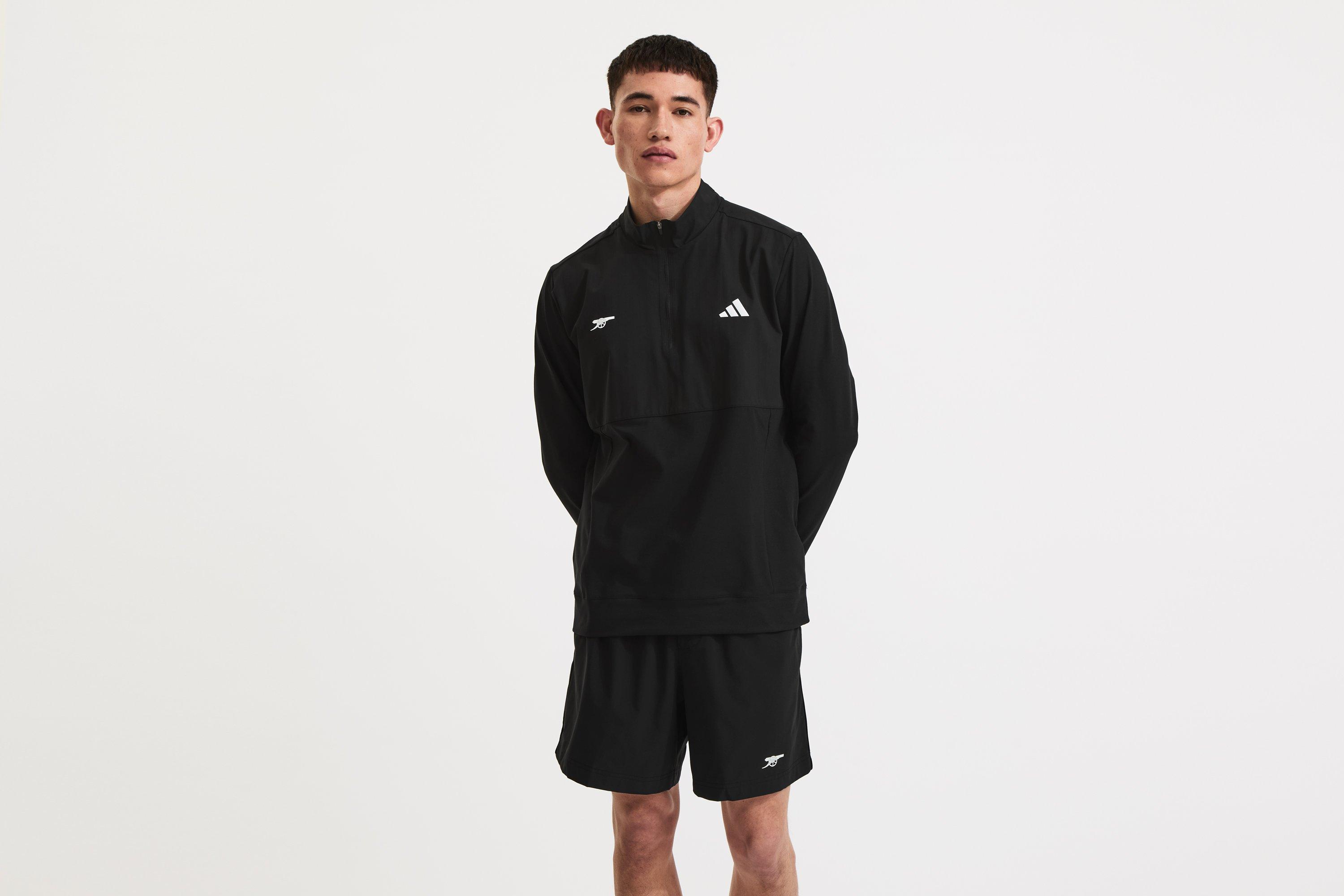 Arsenal adidas Golf Black 1/4 Zip Top