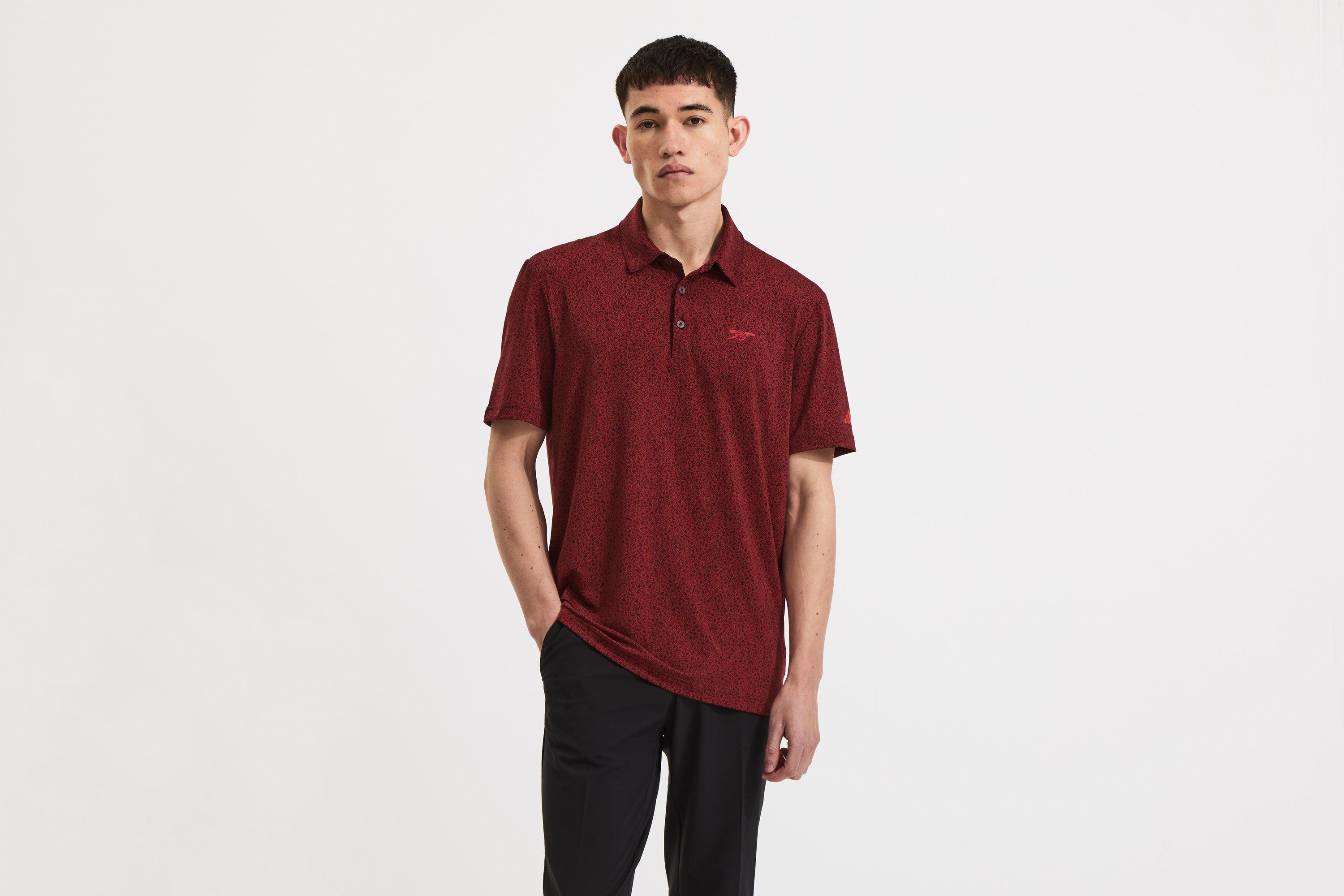 Arsenal adidas Golf Red Mini Bunker Polo Shirt