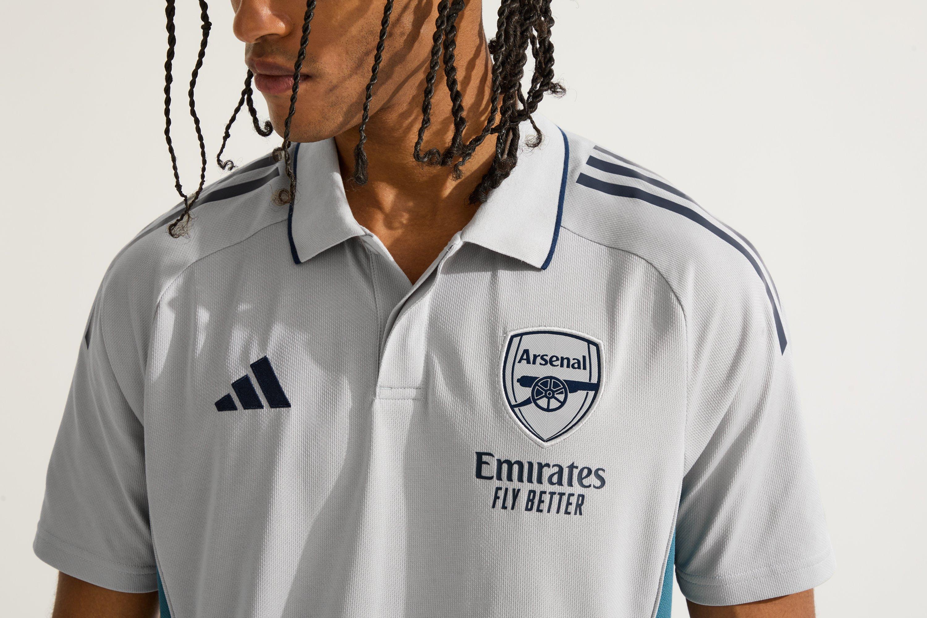 Arsenal adidas 25/26 Grey Training Polo Shirt