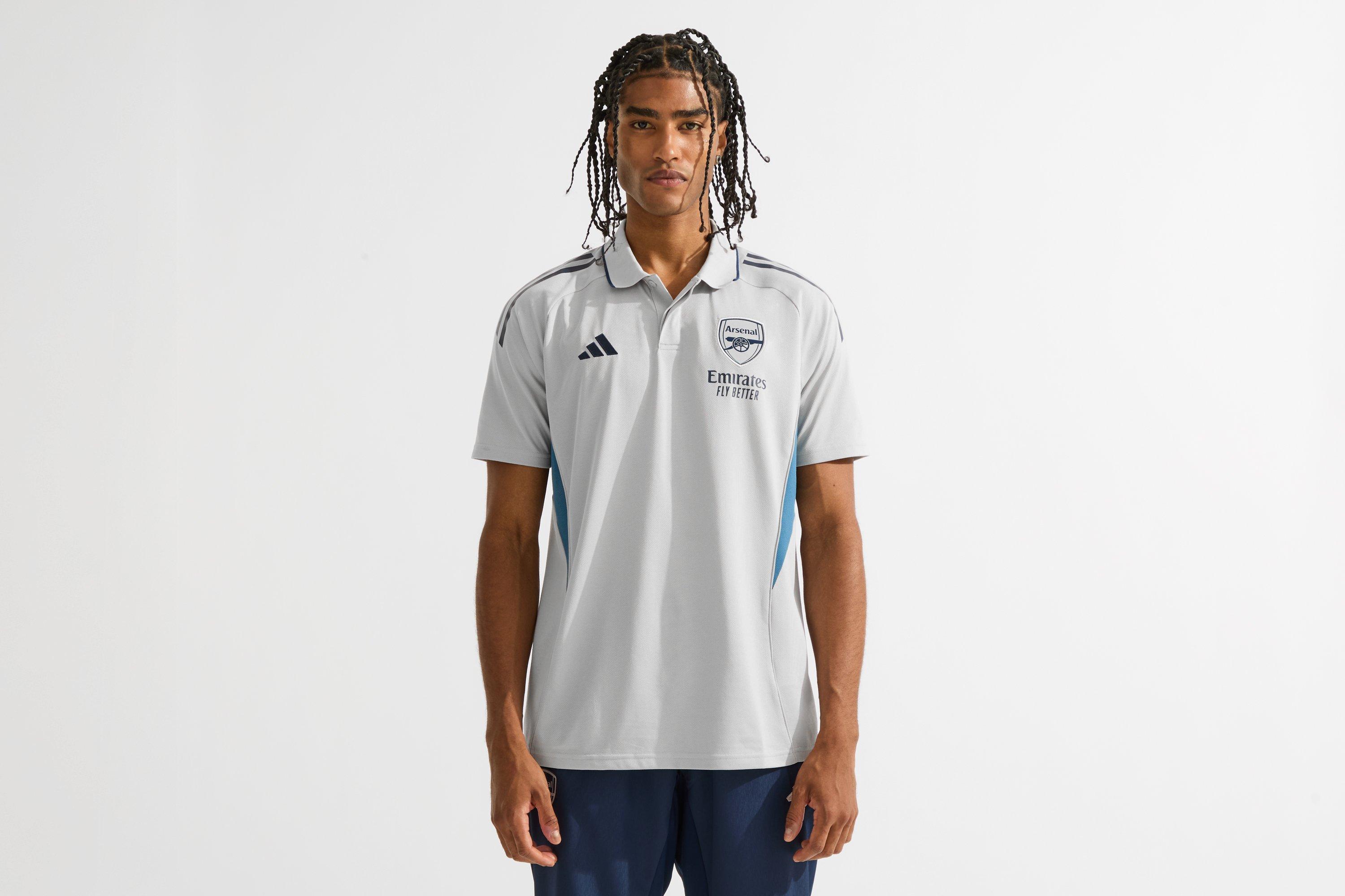 Arsenal adidas 25/26 Grey Training Polo Shirt