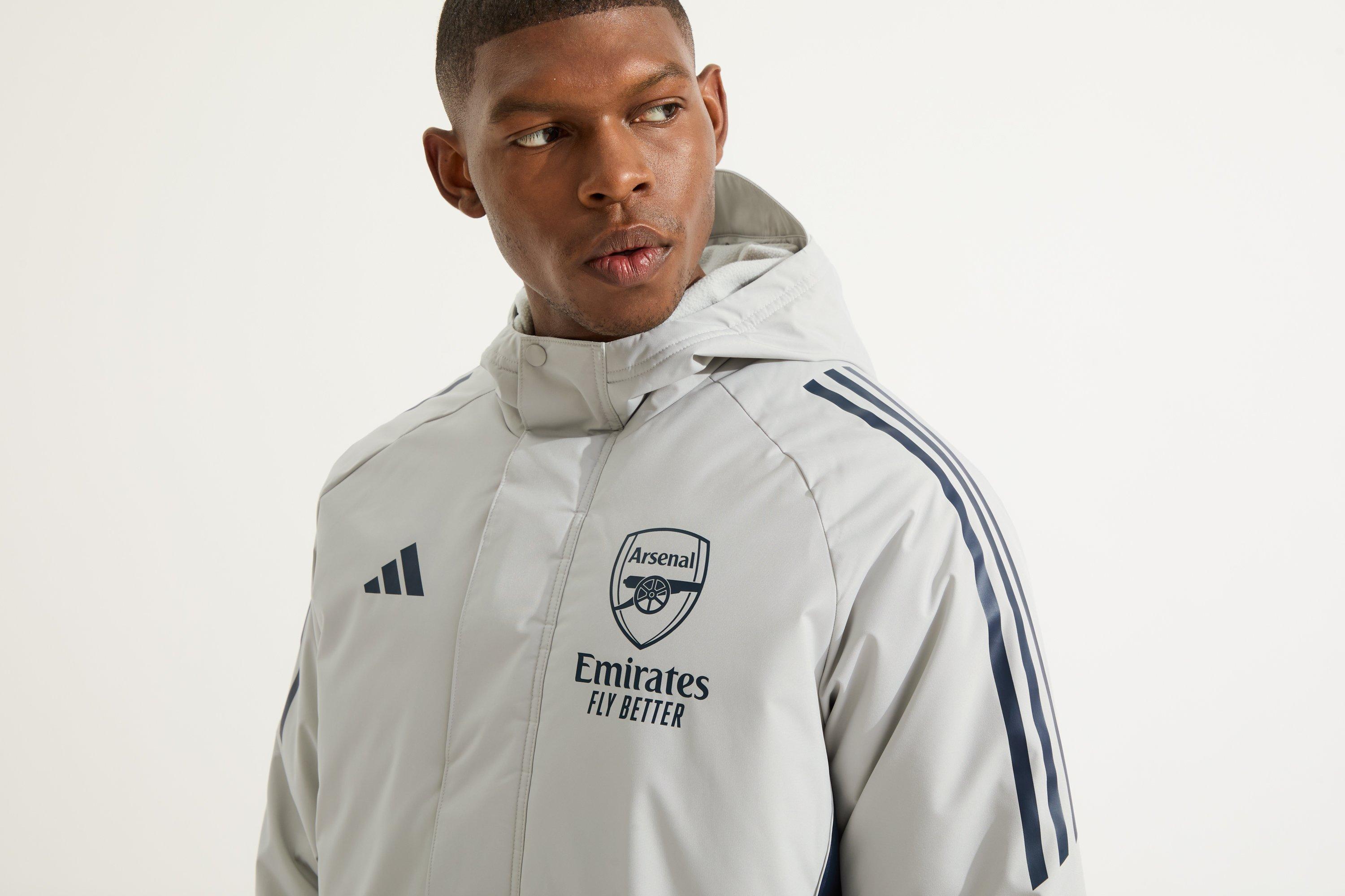 Arsenal adidas 25/26 Grey Stadium Parka | Official Online Store
