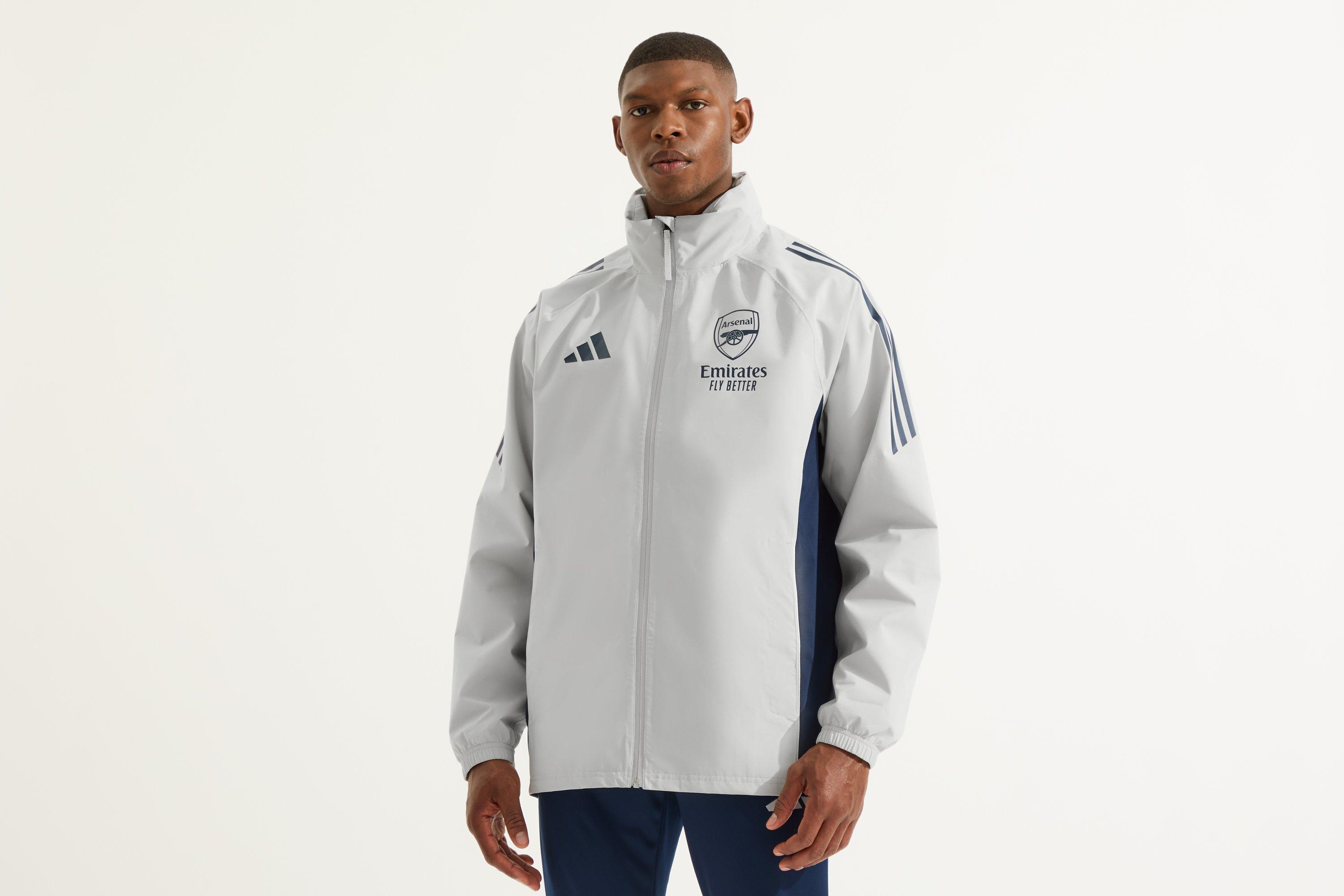 Arsenal adidas 25/26 Grey Rain Jacket