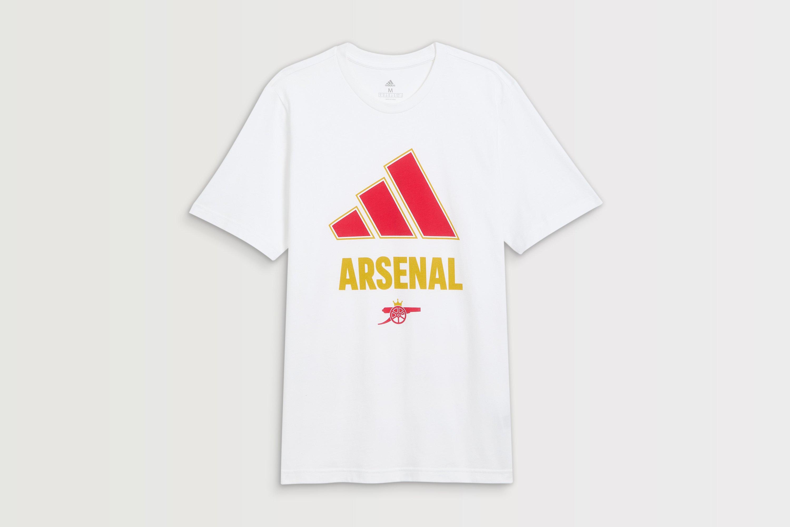 Arsenal adidas 25/26 White Premier League Champions T-Shirt