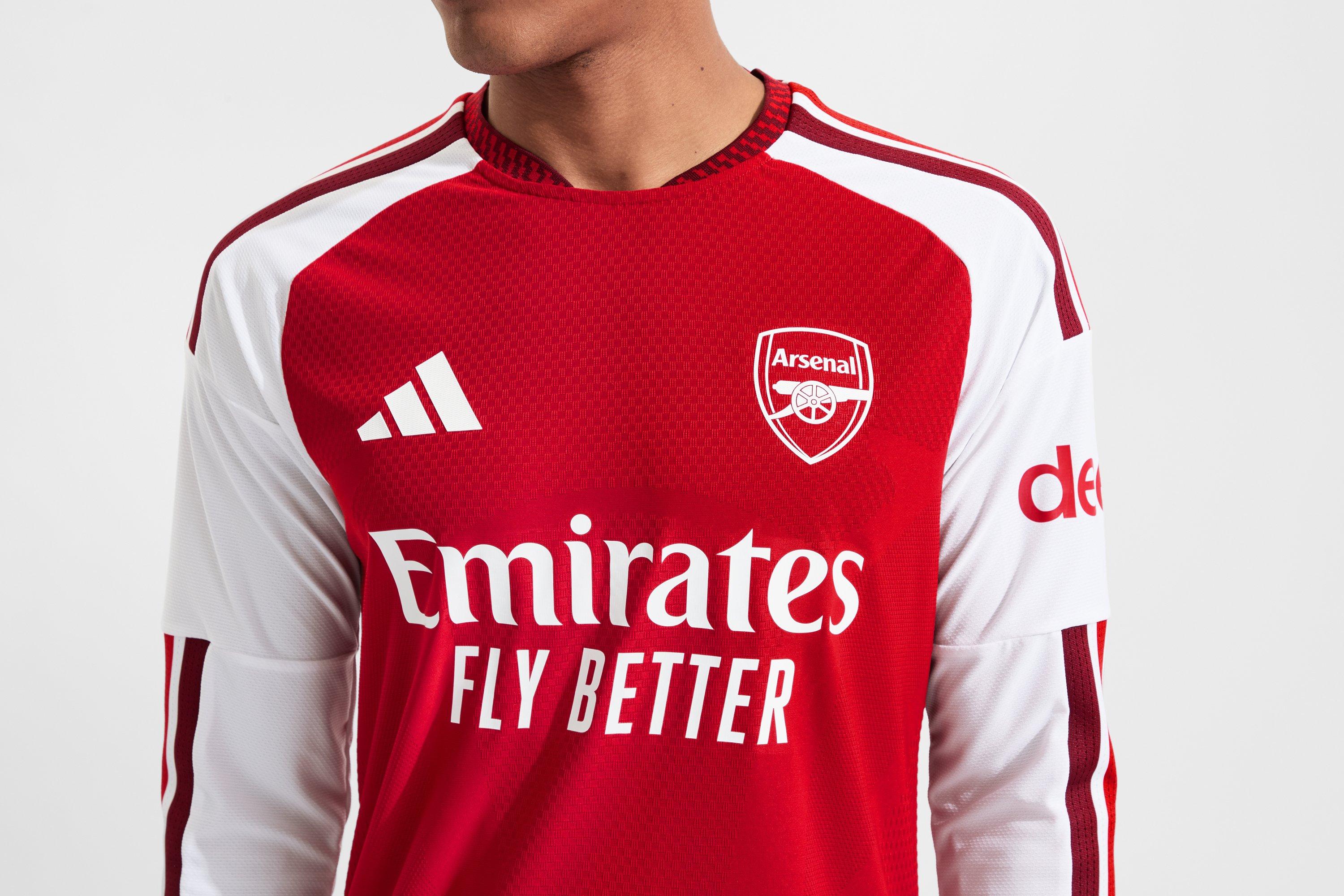 Arsenal adidas 26/27 Authentic Home Long Sleeved Shirt | Official