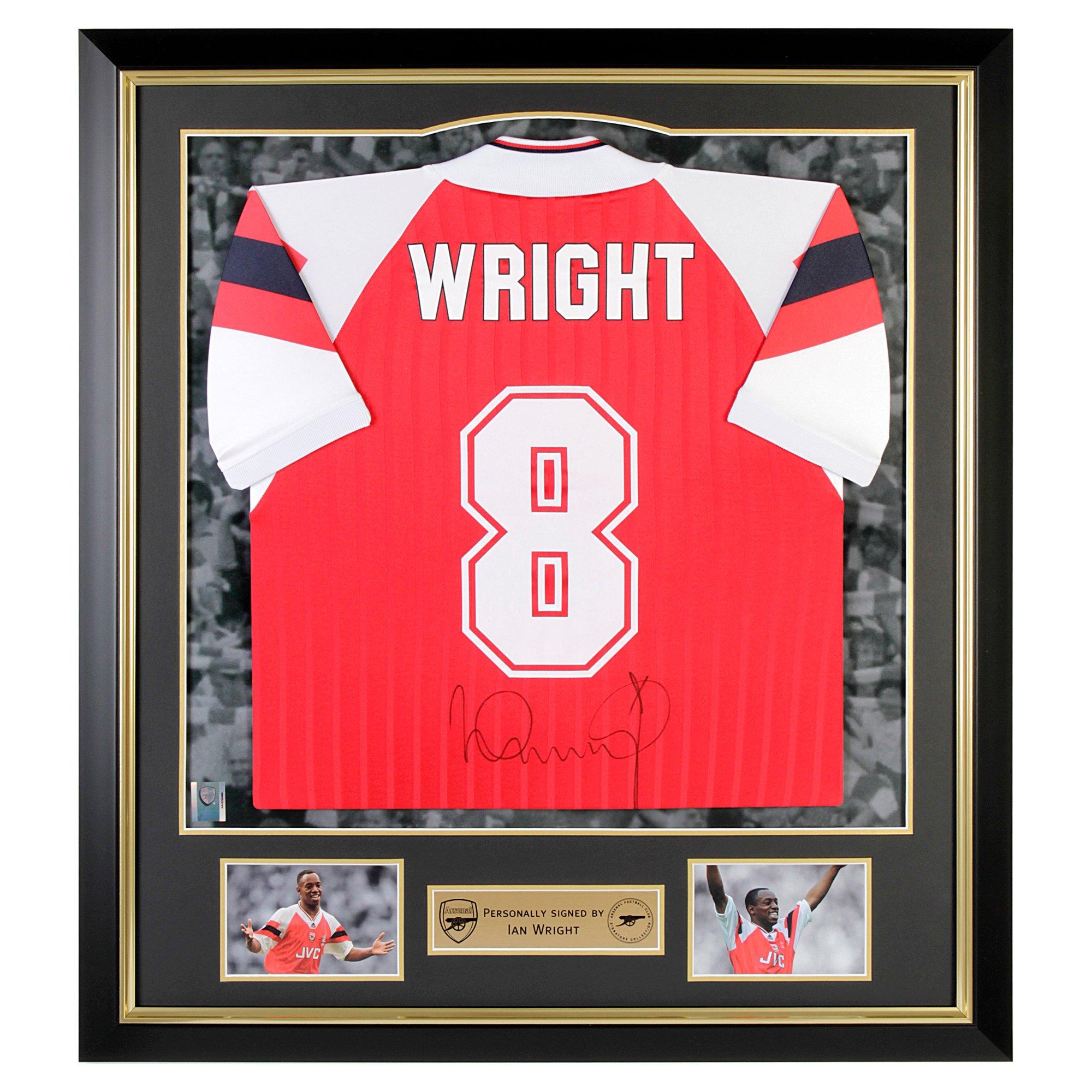 Ian Wright Signed Framed 94 home Shirt 
