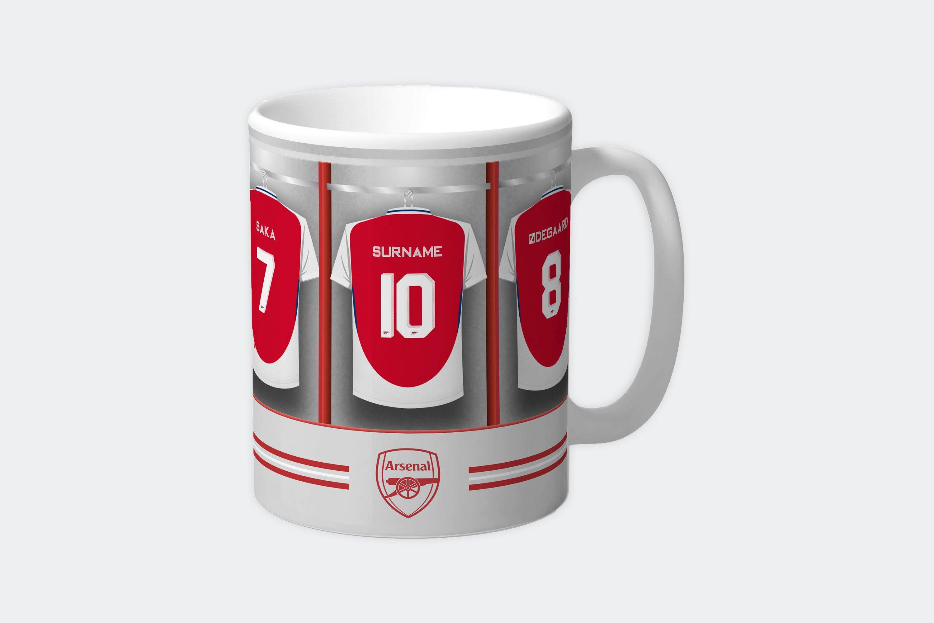 Arsenal Personalised Player Dressing Room Mug