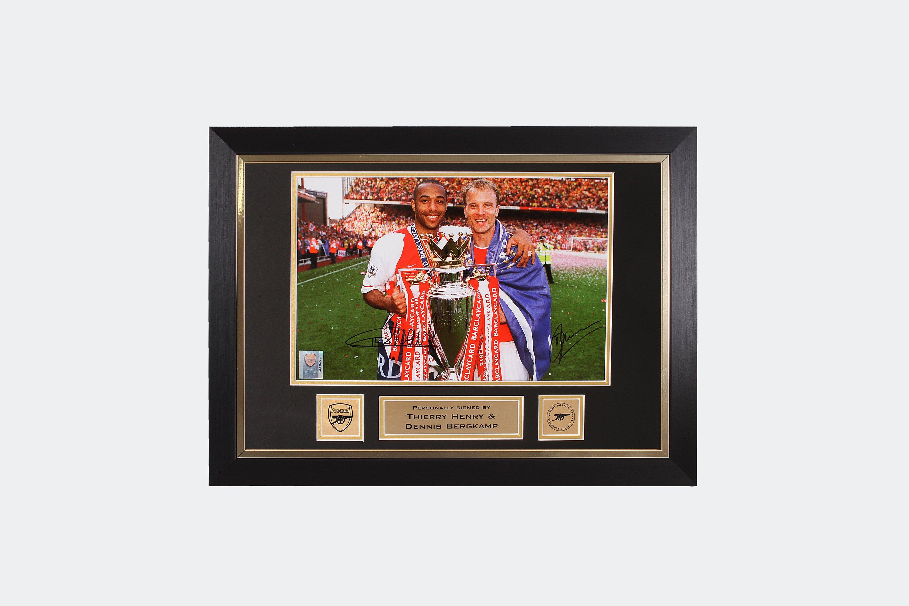 Arsenal Henry & Bergkamp Framed Signed Prem Winners 2004 Print