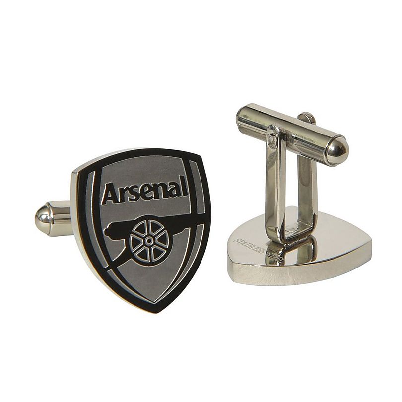 ARSENAL FC SILVER PLATED CREST MENS EXECUTIVE SHIRtT CUFFLINKS AFC COME GIFT BOX