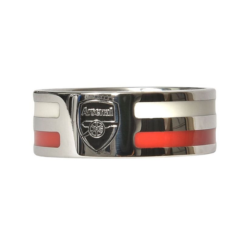 Arsenal Colour Stripe and Crest Band Ring