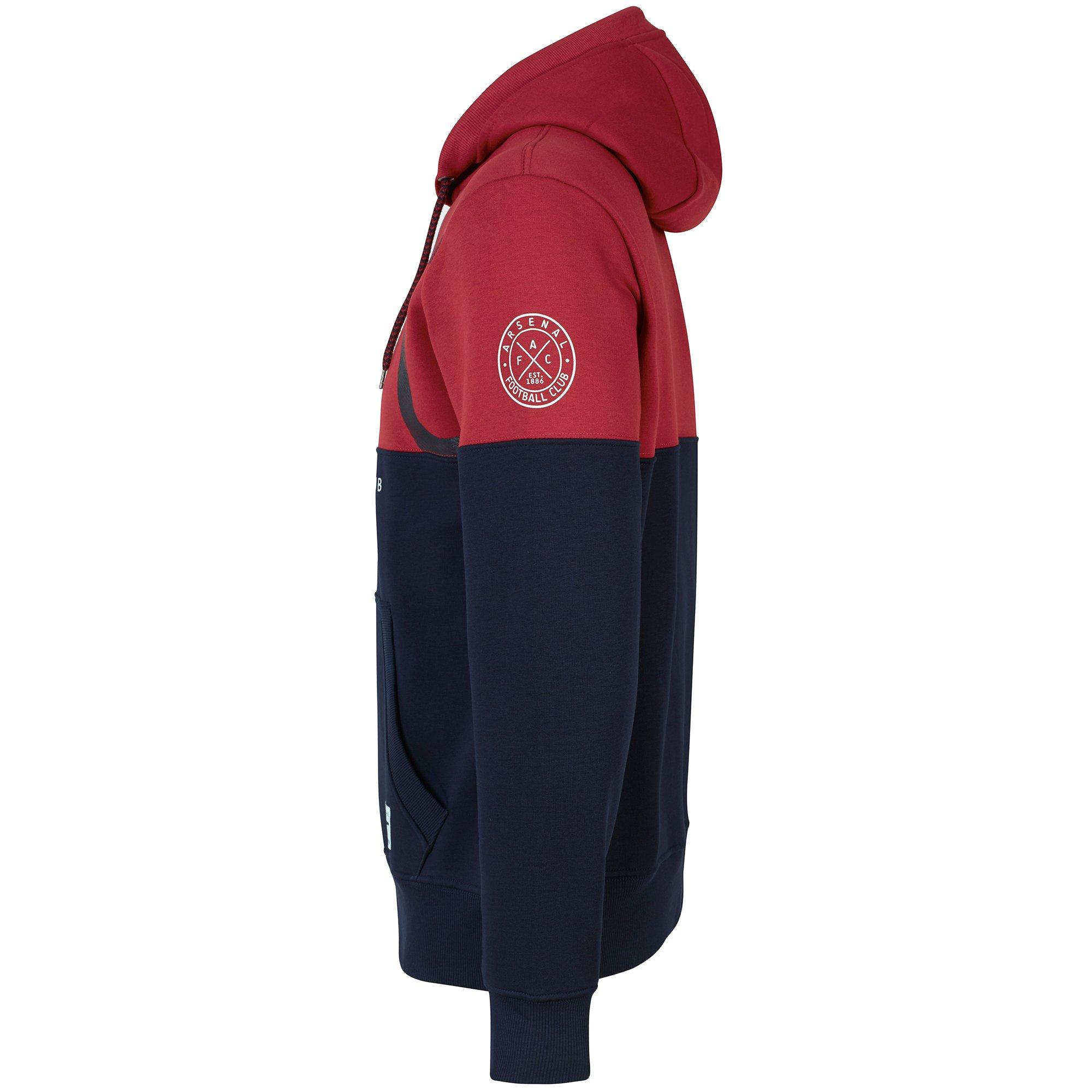 arsenal since 1886 contrast panel hoodie