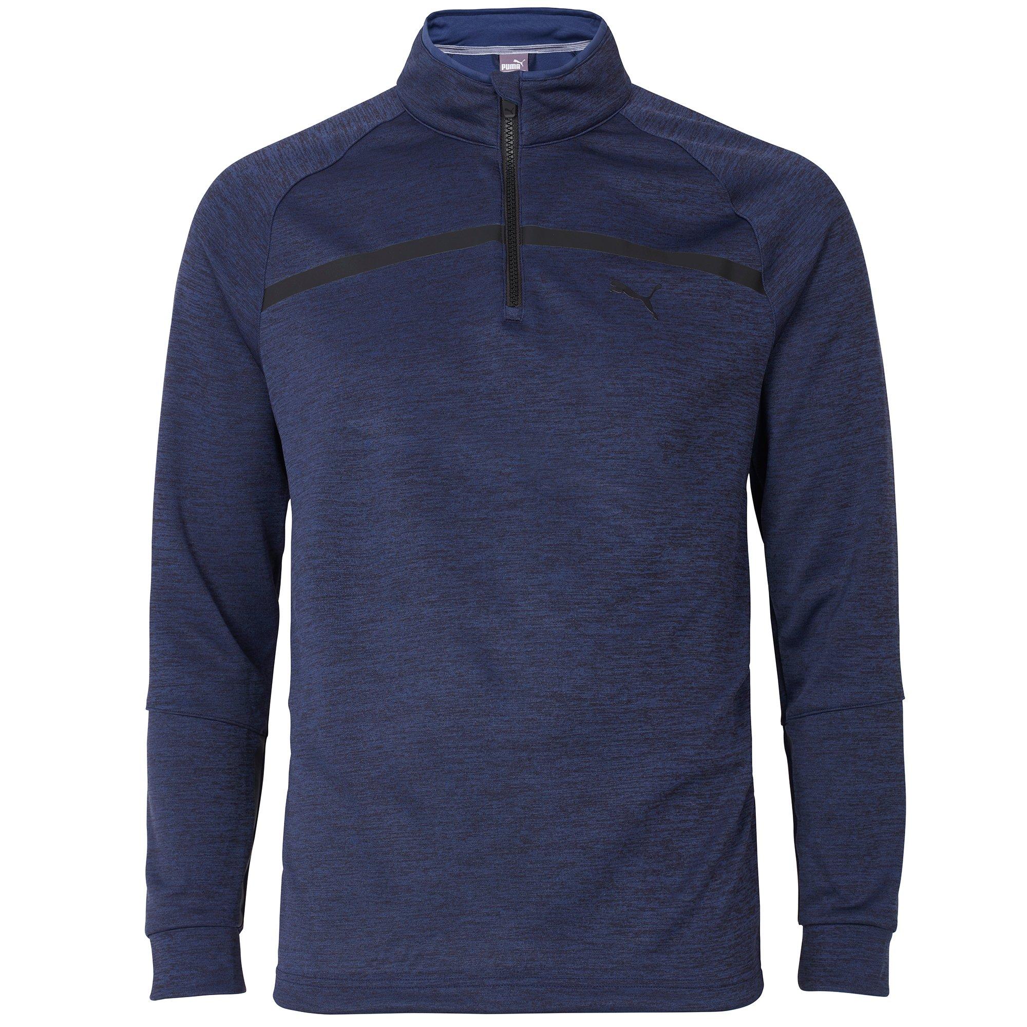 Arsenal Puma Golf Bonded 1/4 Zip Popover Blue Marl | Official Online Store