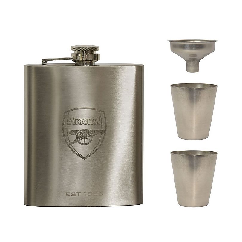 Arsenal Hipflask Funnel and Shot Glass Set