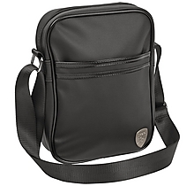 Arsenal Essentials Black Faux Leather Crossbody Bag