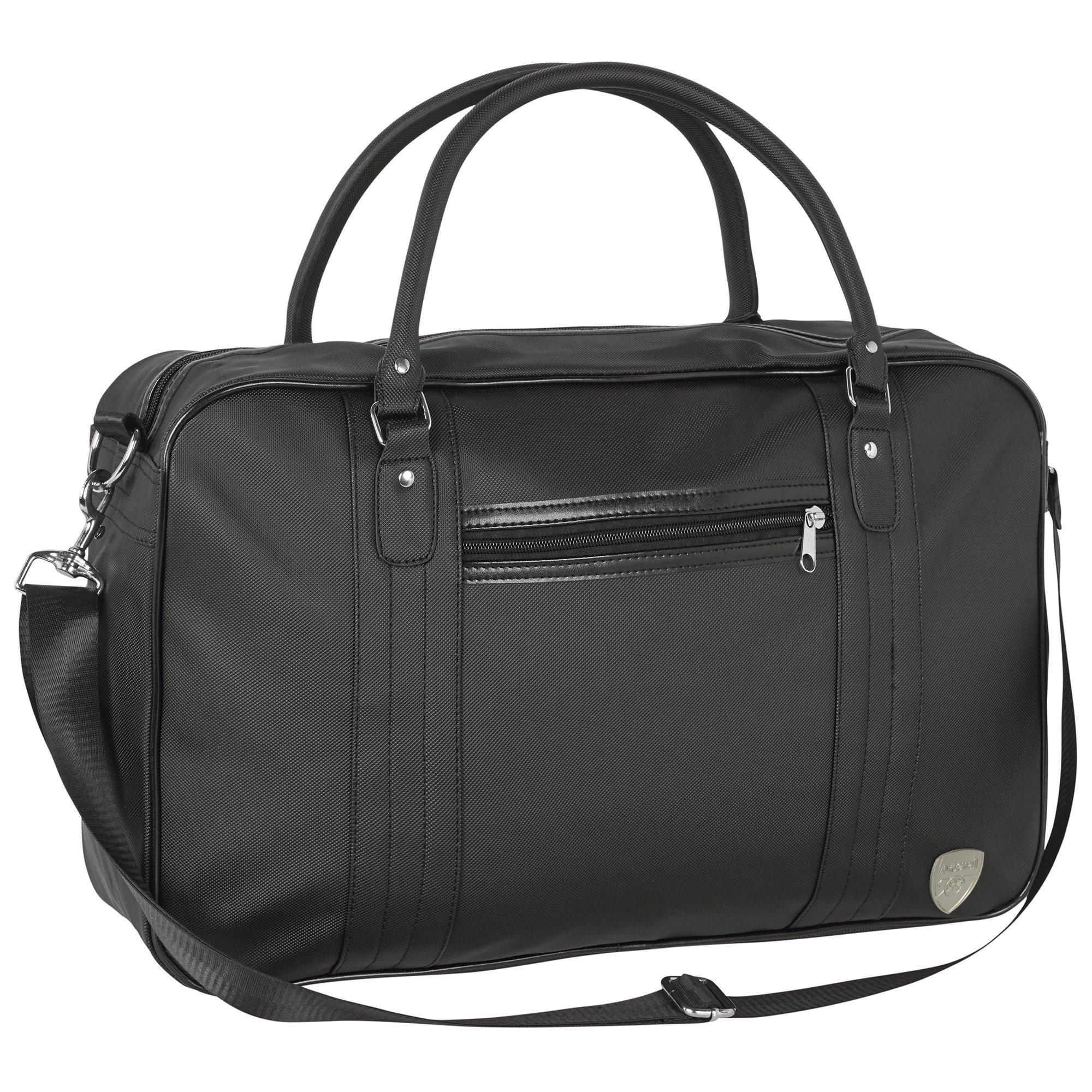Arsenal Black Faux Leather Holdall Bag | Official Arsenal Online Store