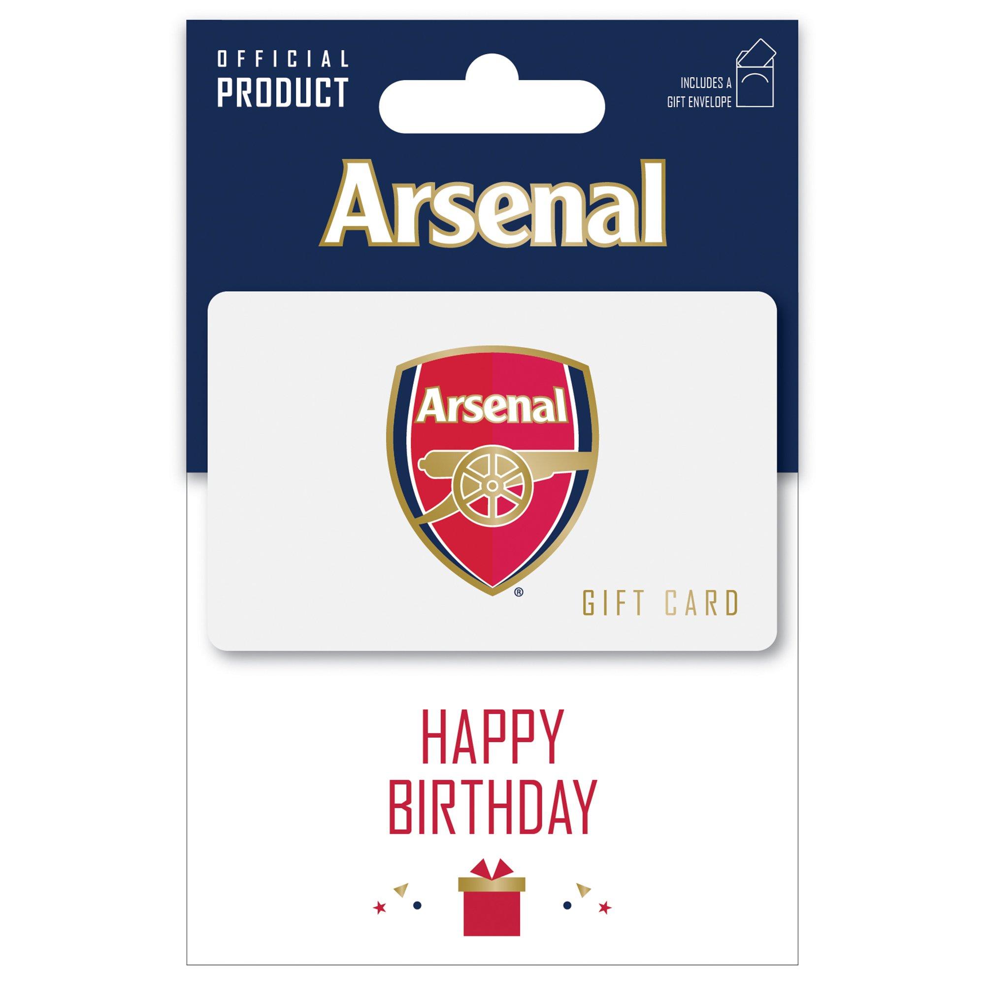 Arsenal Happy Birthday Gift Card 25