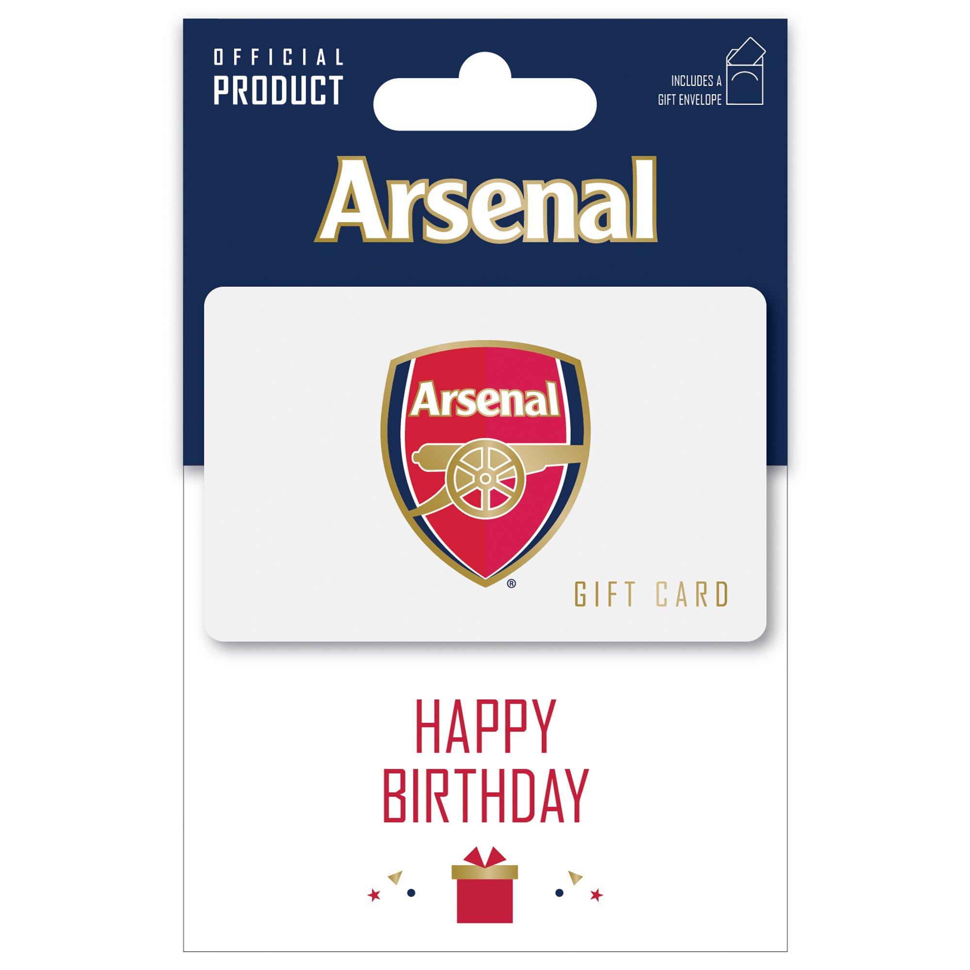 Arsenal Happy Birthday Gift Card 50