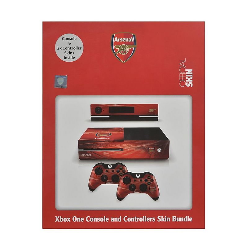 Arsenal Official Xbox 1 s Console and 2 Controller Skins, Multicolor