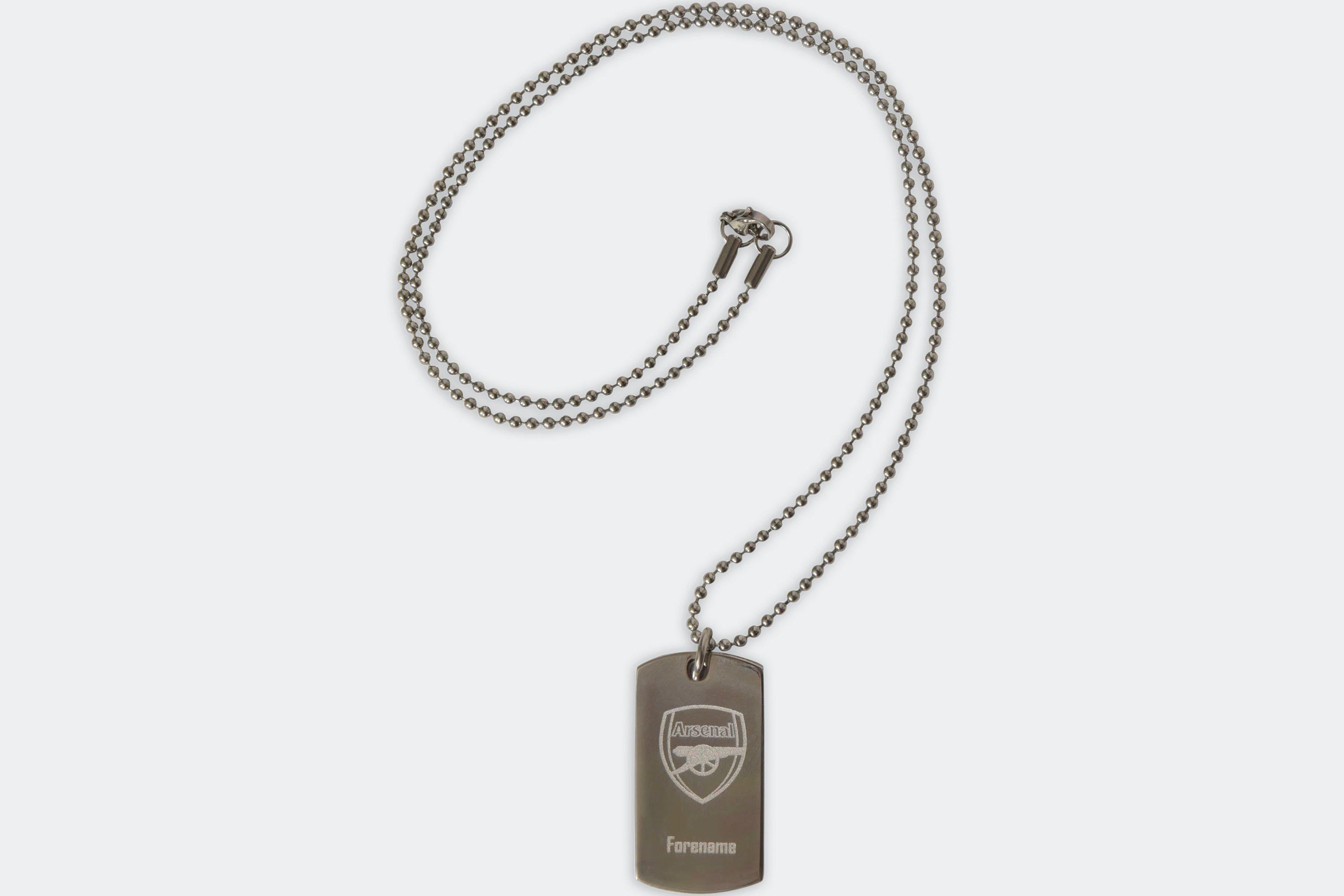 Arsenal Personalised Crest Dog Tag Pendant Official Online Store