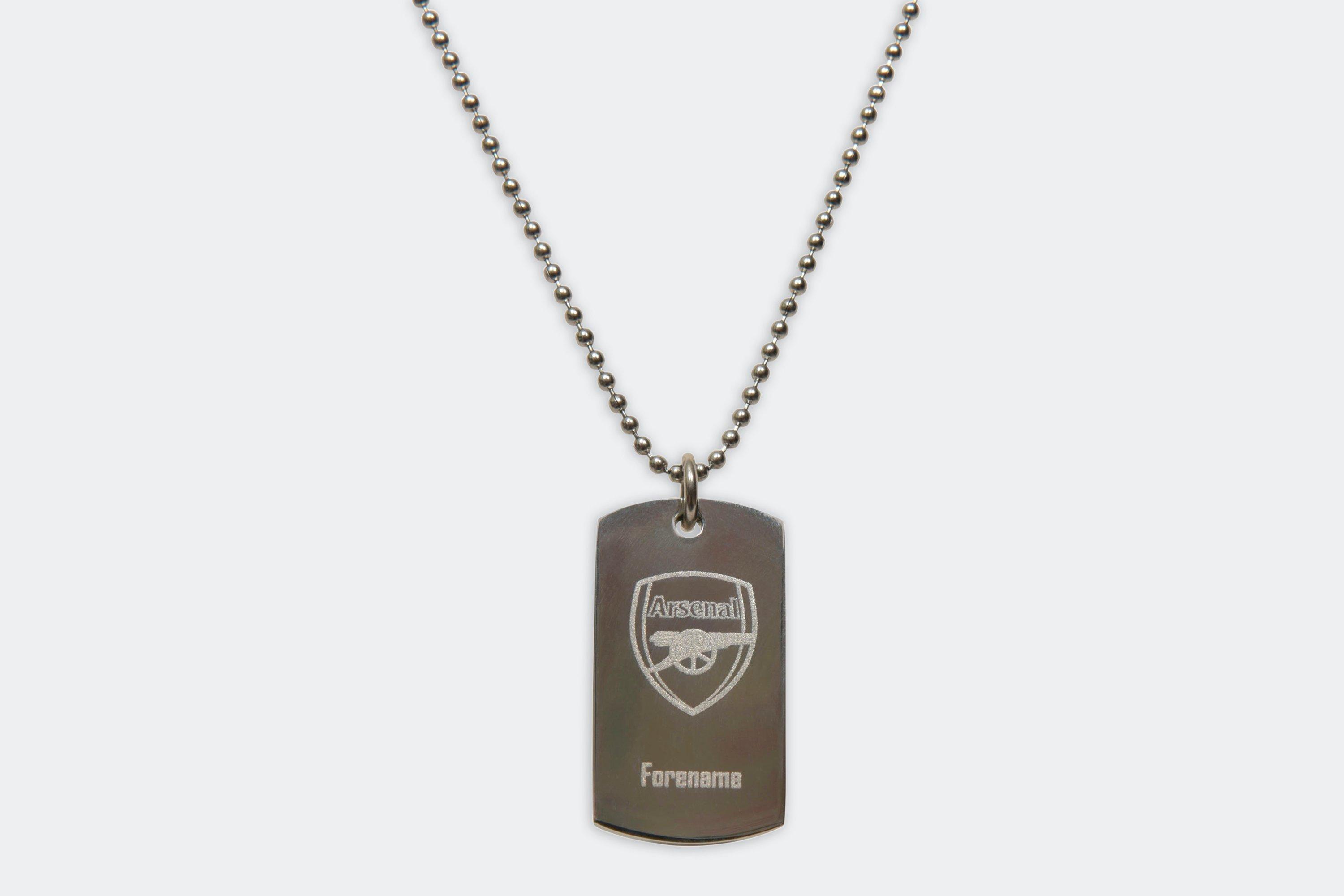 Arsenal Personalised Crest Dog Tag Pendant