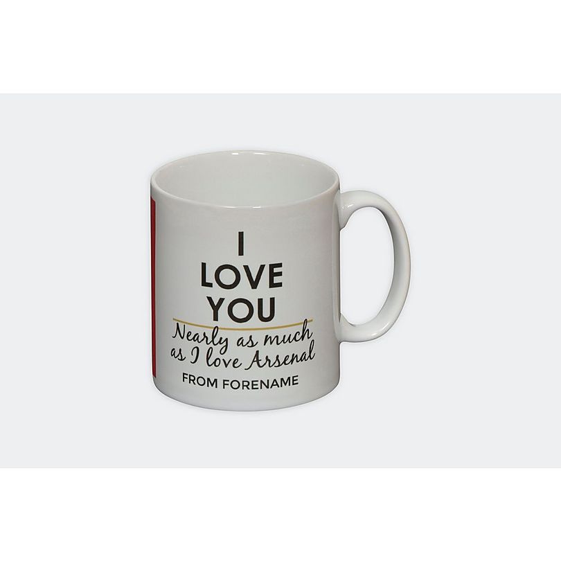 Arsenal Personalised I Love You Nearly As Much Mug