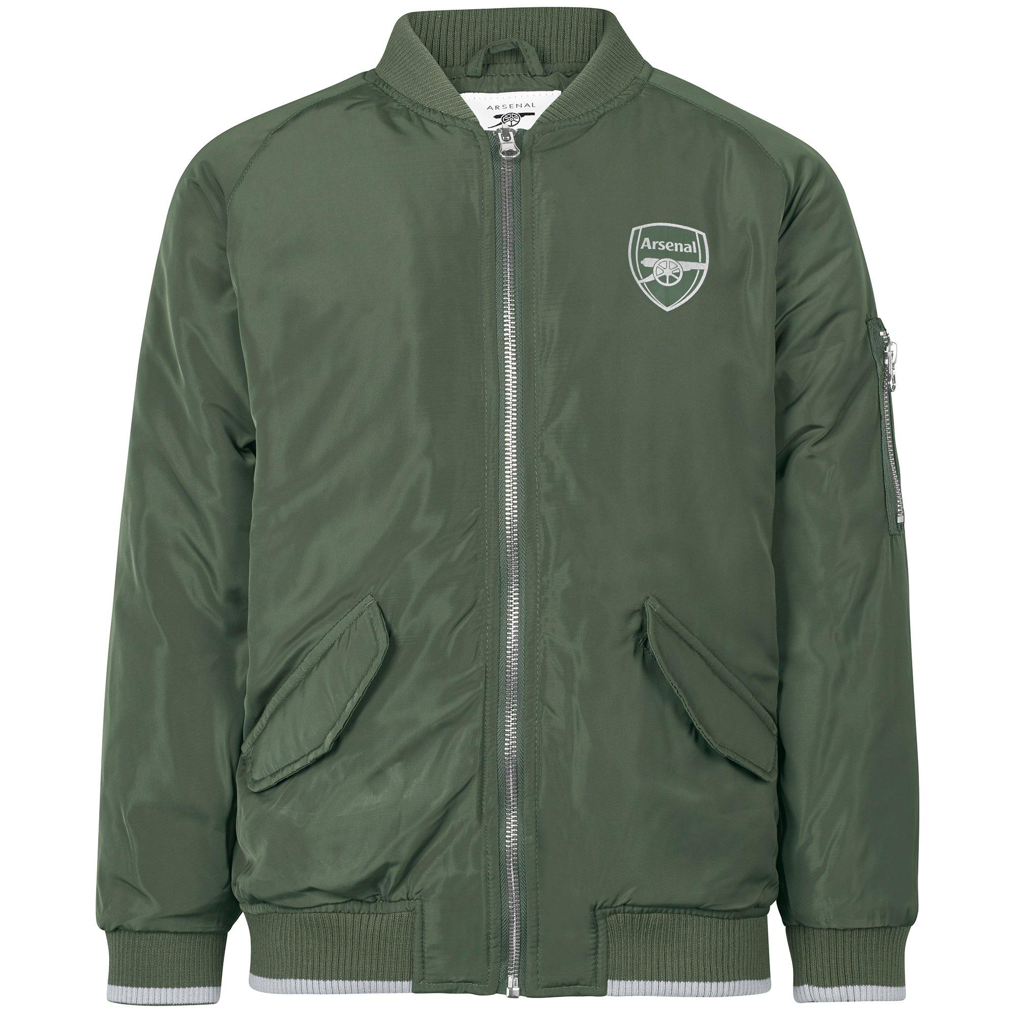 Arsenal Kids Since 1886 Khaki Bomber Jacket | Official ...