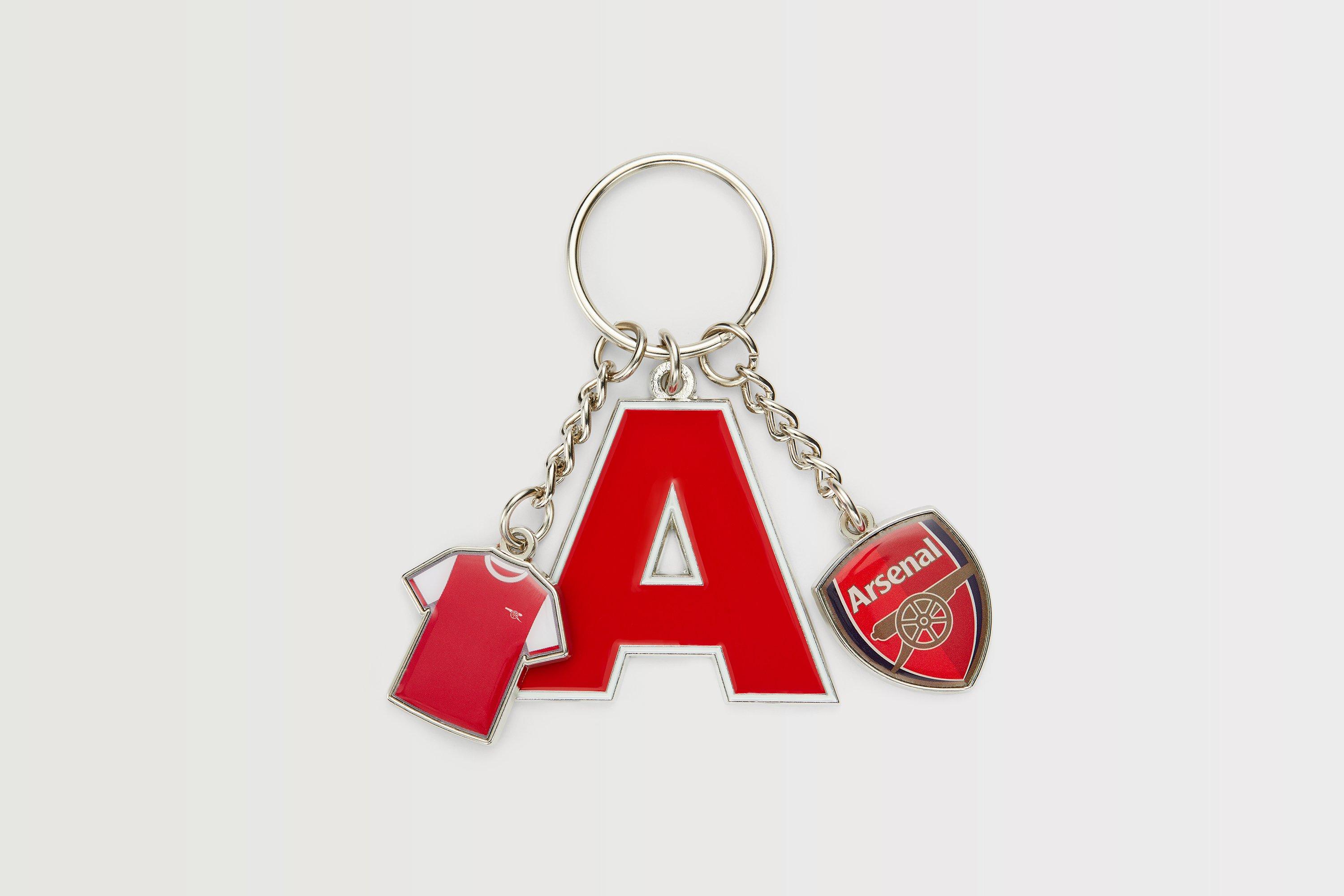 Arsenal Personalised Initial Charm Keyring