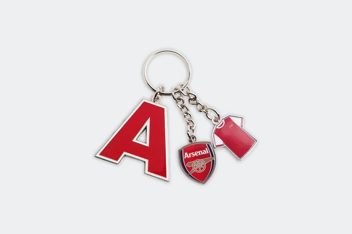 Arsenal Personalised Initial Charm Keyring