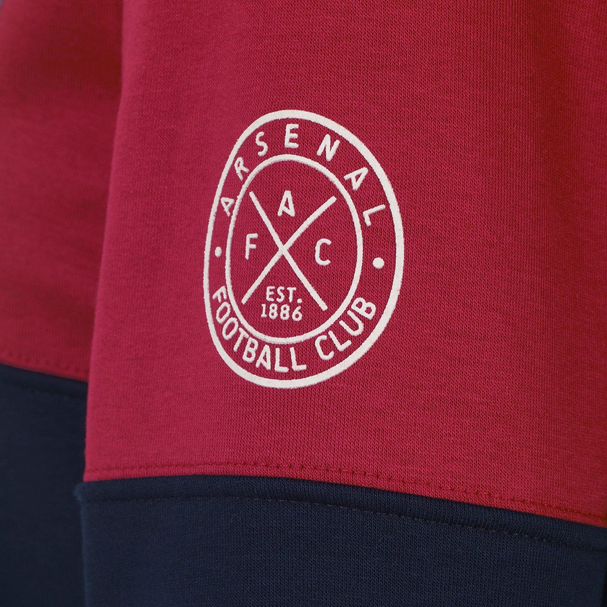 arsenal since 1886 contrast panel hoodie