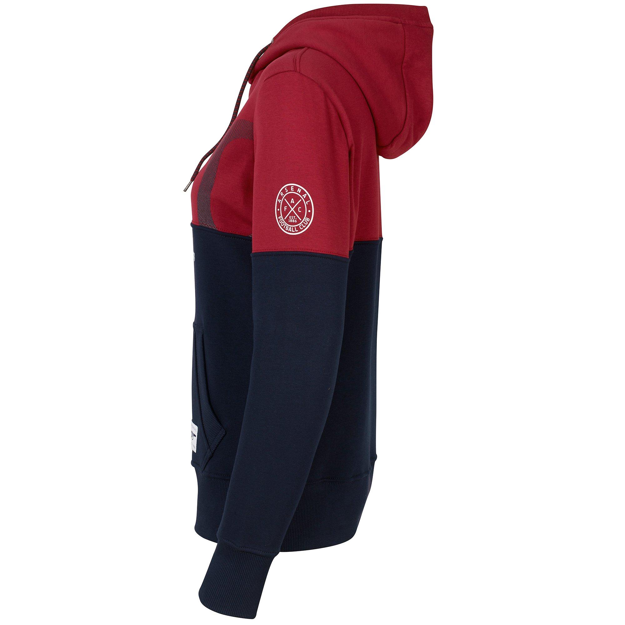 arsenal since 1886 contrast panel hoodie