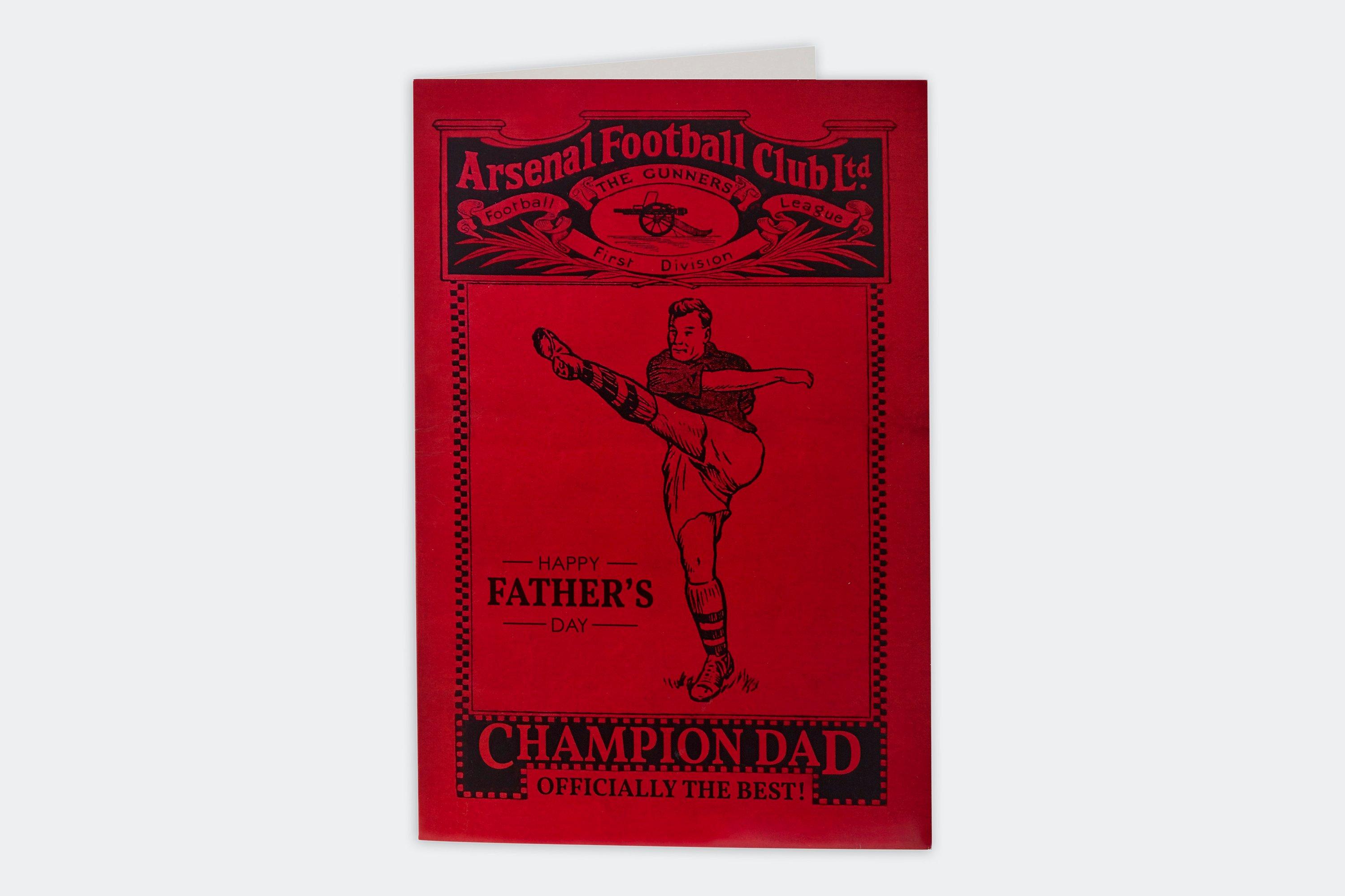 Arsenal Champion Fathers Day Card