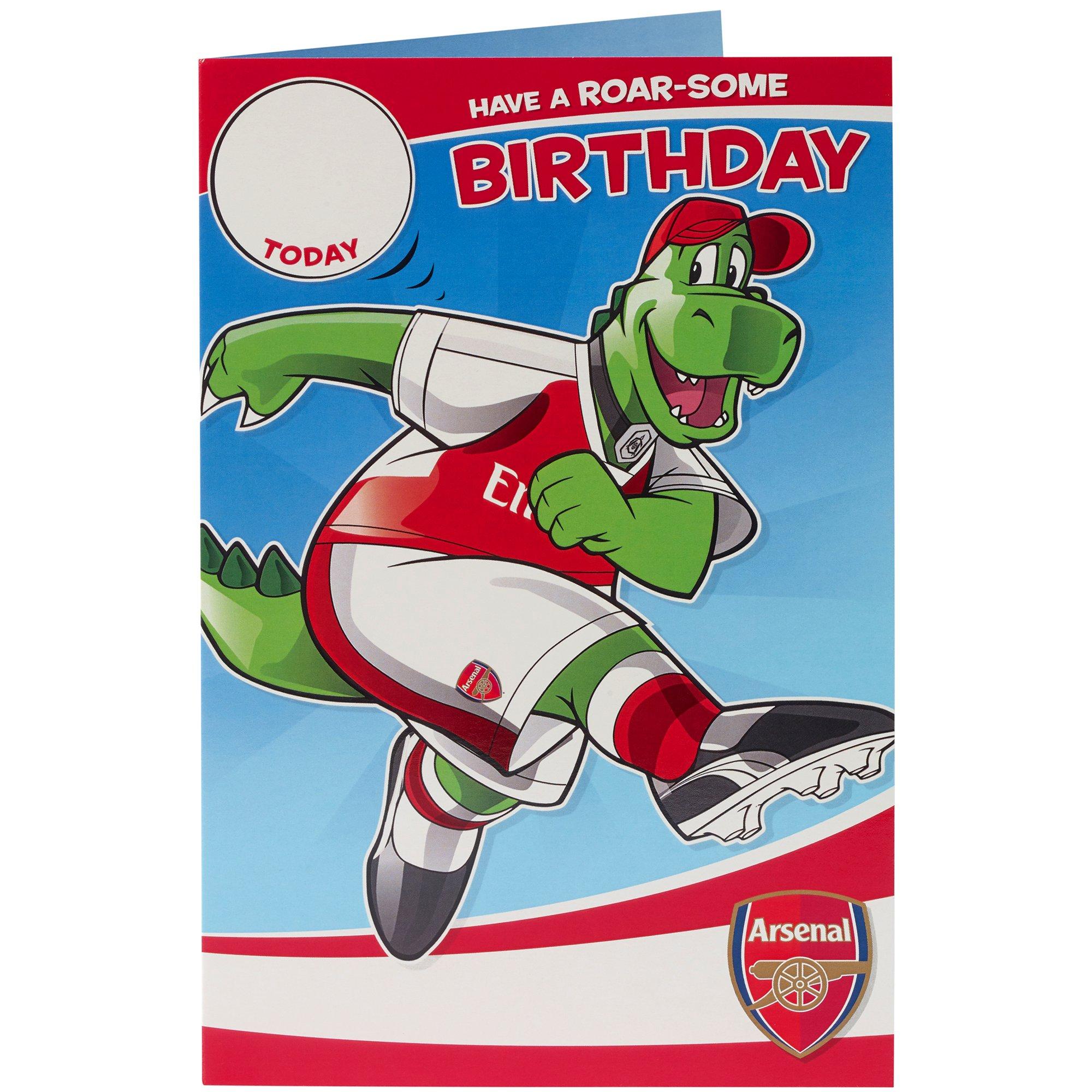 Arsenal Gunnersaurus Birthday Card