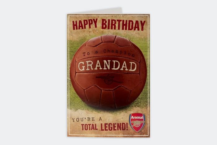 Arsenal Total Legend Grandad Birthday Card