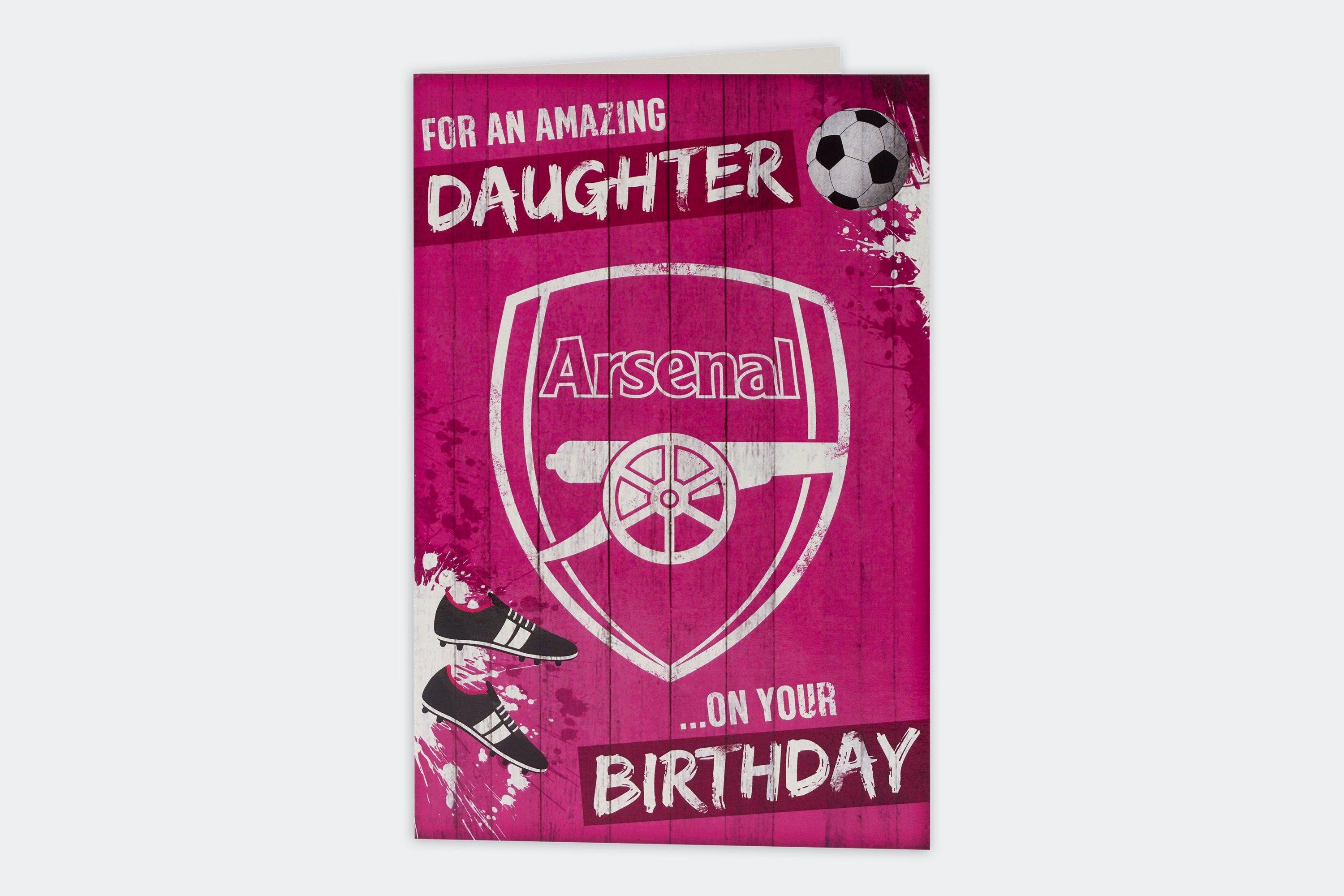 Arsenal Amazing Daughter Birthday Card