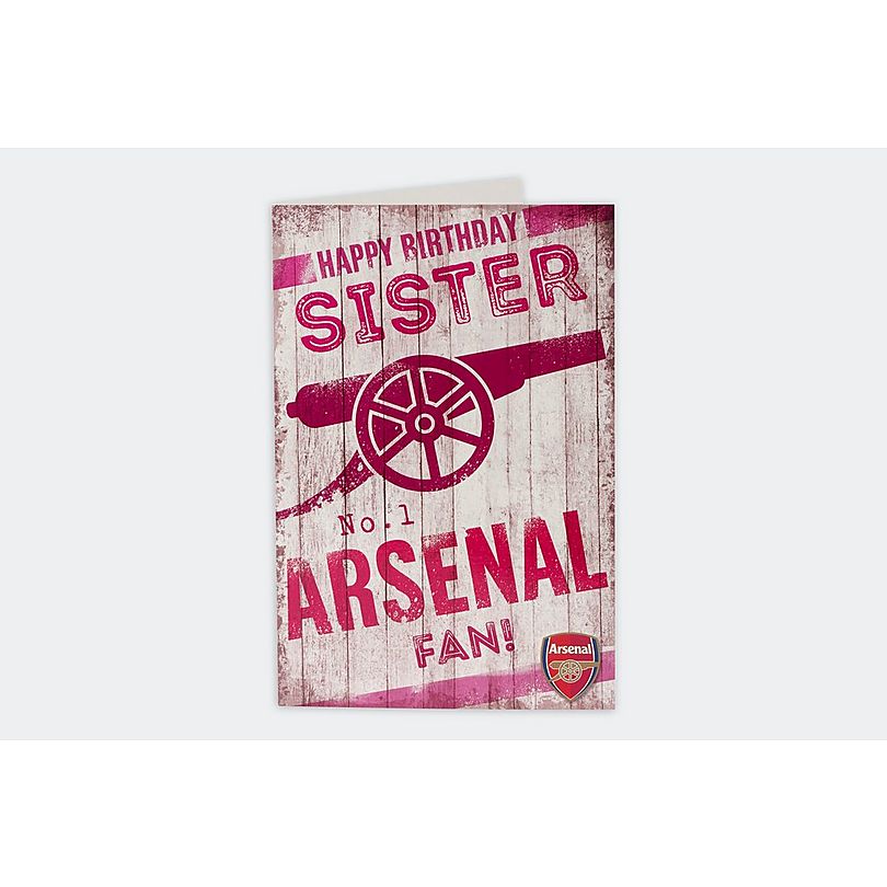 Arsenal Happy Birthday Sister Card