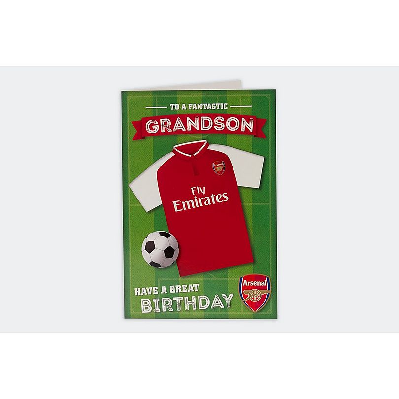 Arsenal Fantastic Grandson Birthday Card