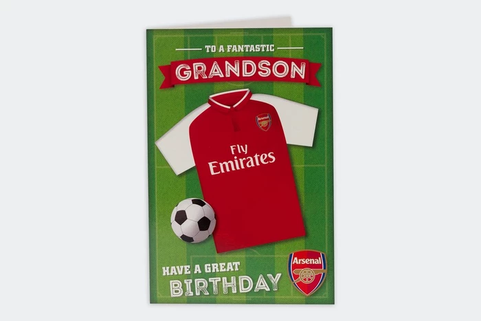 Arsenal Fantastic Grandson Birthday Card