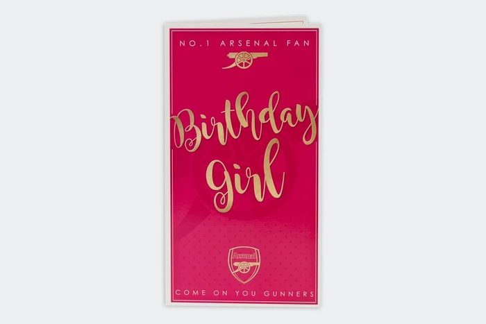Arsenal Birthday Girl Card