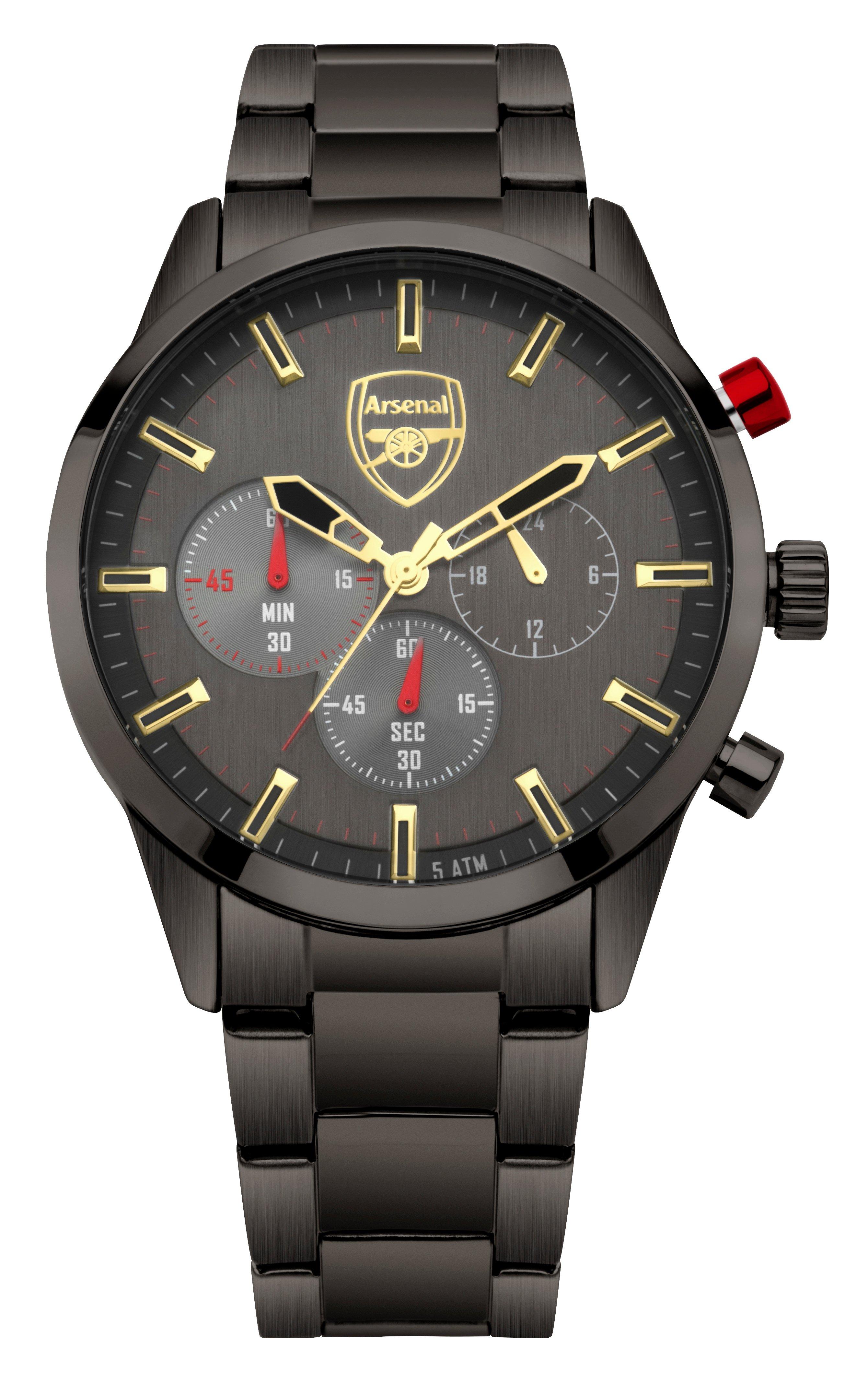 Arsenal Since 1886 Gunmetal Chrono Watch Official Online Store