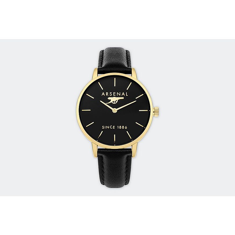 Arsenal Black Leather Watch | Official Online Store