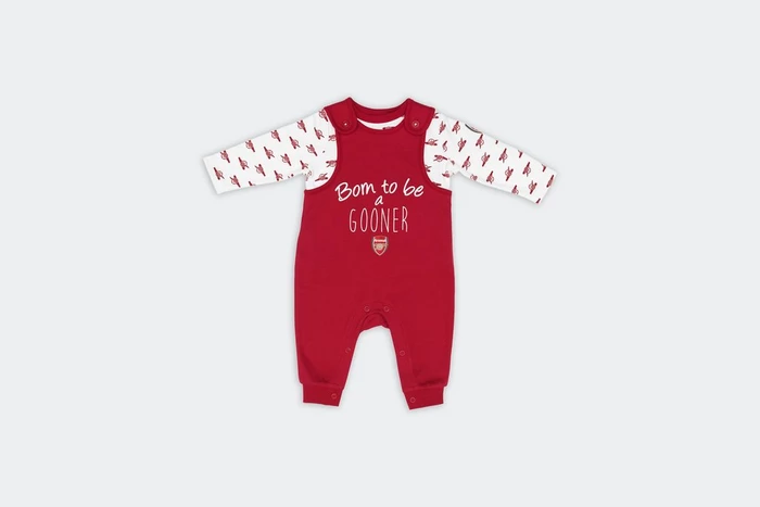 Arsenal Baby 2pc Dungaree T-Shirt Set