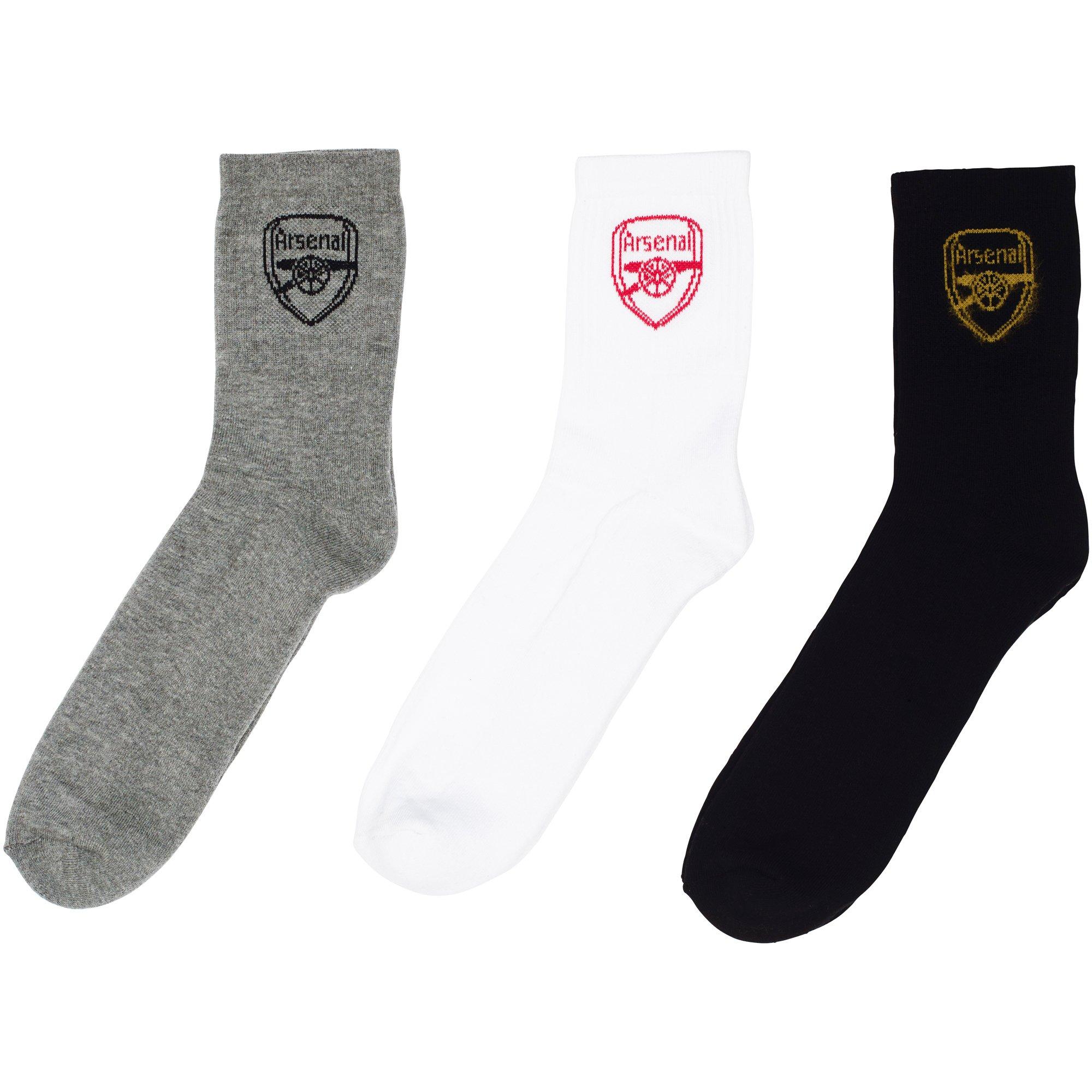Arsenal 3 Pack Crest Socks | Official Online Store